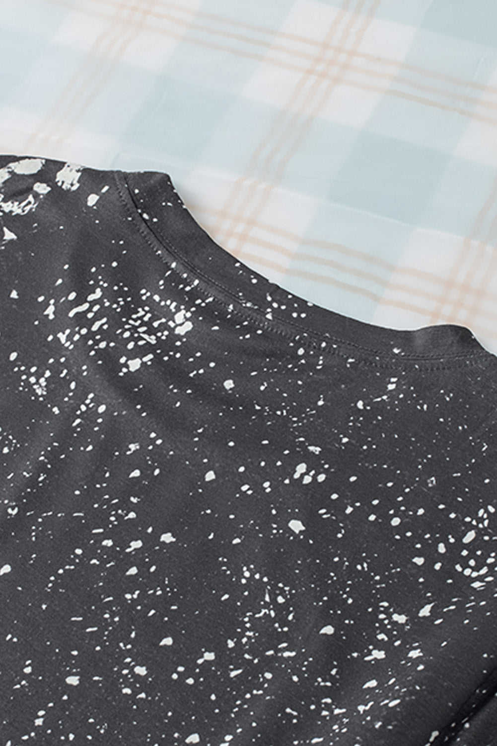 Black Retro Bleached Leopard Spot Pullover-yoyobikini