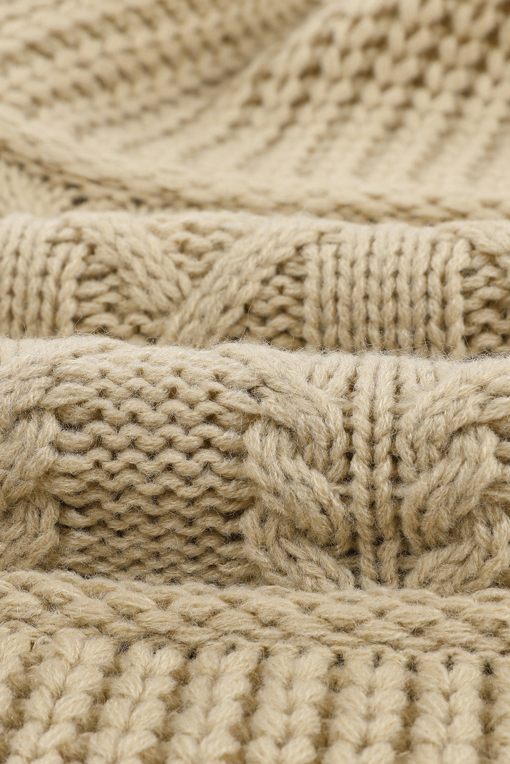 Apricot Buttons Front Patterned Texture Knit Cardigan-yoyobikini