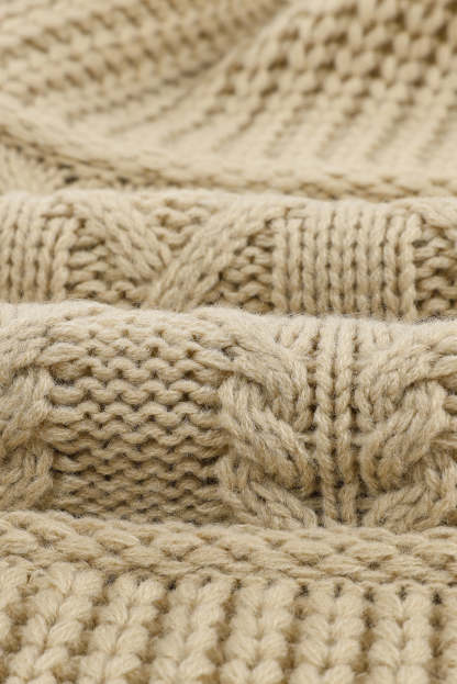 Apricot Buttons Front Patterned Texture Knit Cardigan-yoyobikini