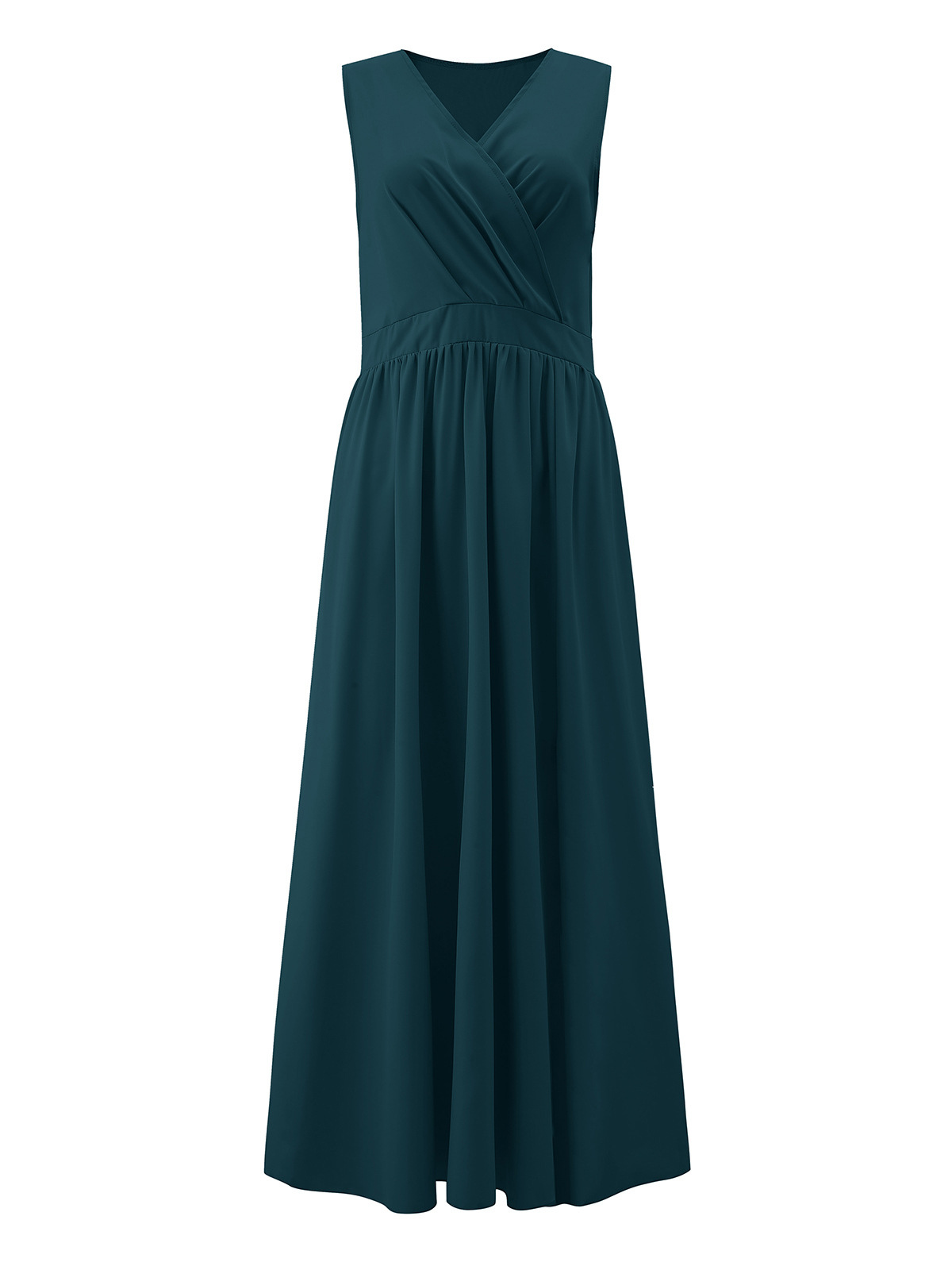 Party Dresses Burgundy V-Neck Sleeveless Long Semi Formal Dress