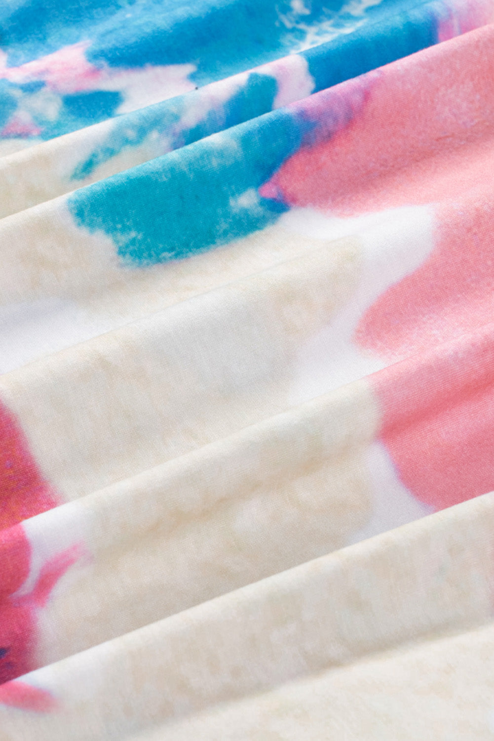 Multicolor Tie Dye Pocketed T Shirt Mini Dress-yoyobikini