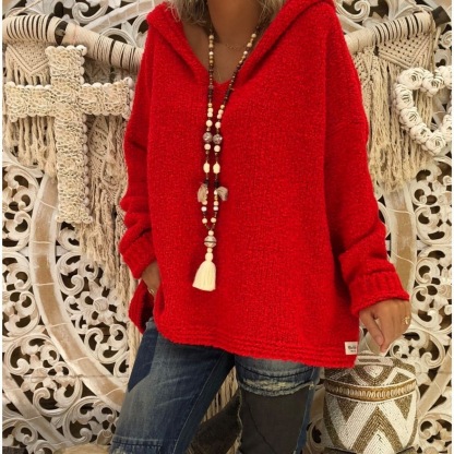 V-neck Long Sleeve Loose Sweater