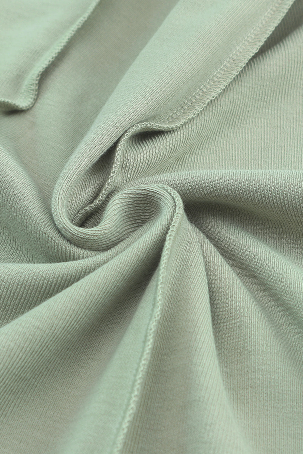 Green Ribbed Expose Seam Bell Sleeve Top-yoyobikini