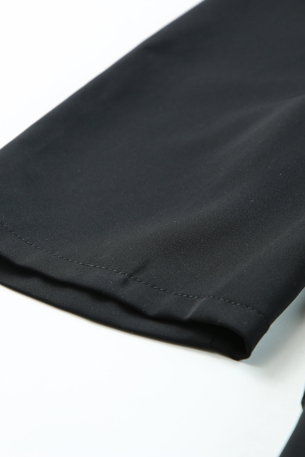 Black Single Short Sleeve Ruched Bodycon Dress-yoyobikini