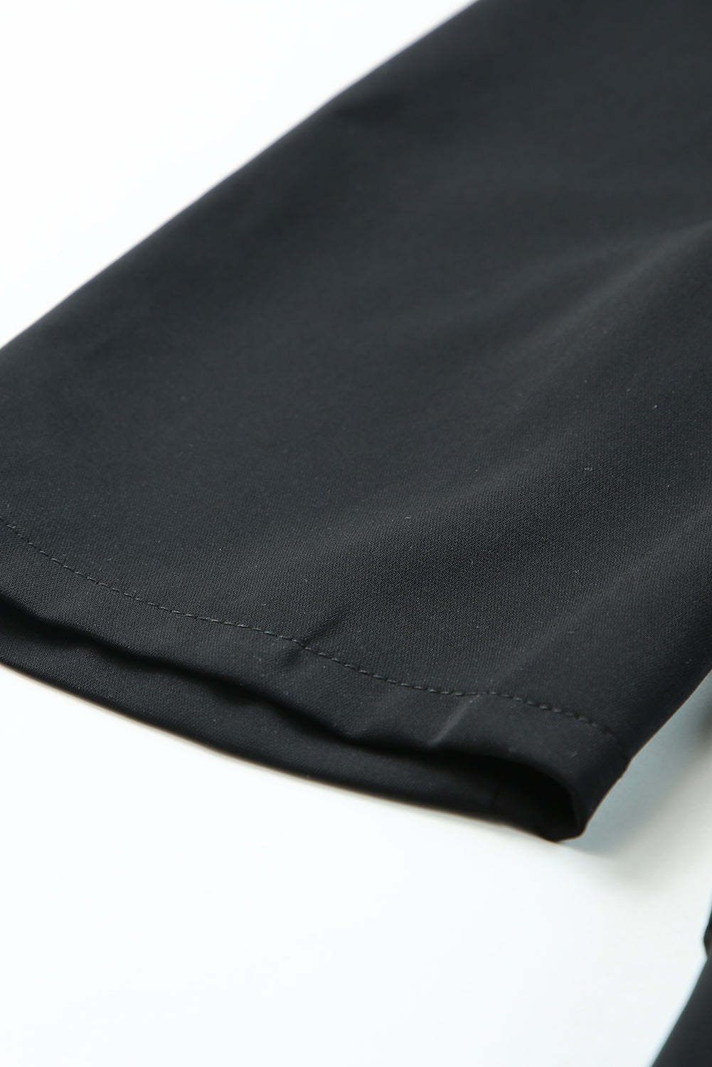 Black Single Short Sleeve Ruched Bodycon Dress-yoyobikini