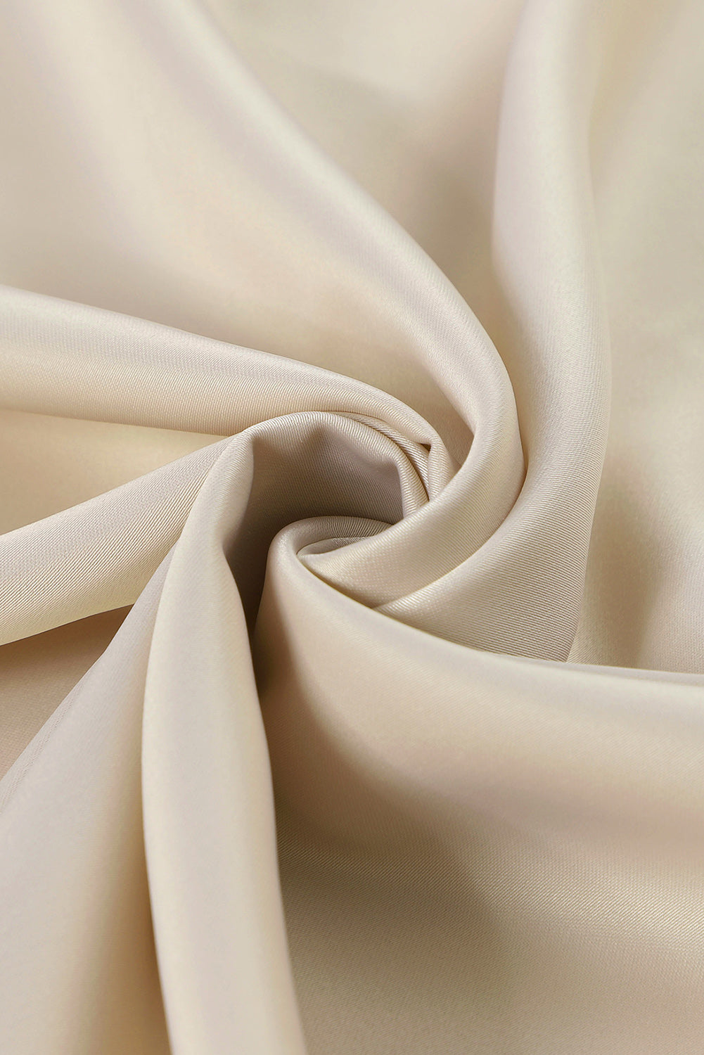 Apricot Satin Wrap Tie Side Boat Neck Long Sleeve Dress-yoyobikini