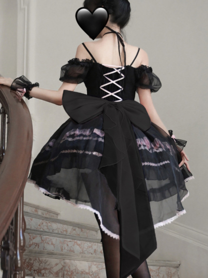 Back to school Sweet Lolita Jsk Dress Glaze Fantasy Sleeveless Ruffle Embroidery Bowknot 4 Colors