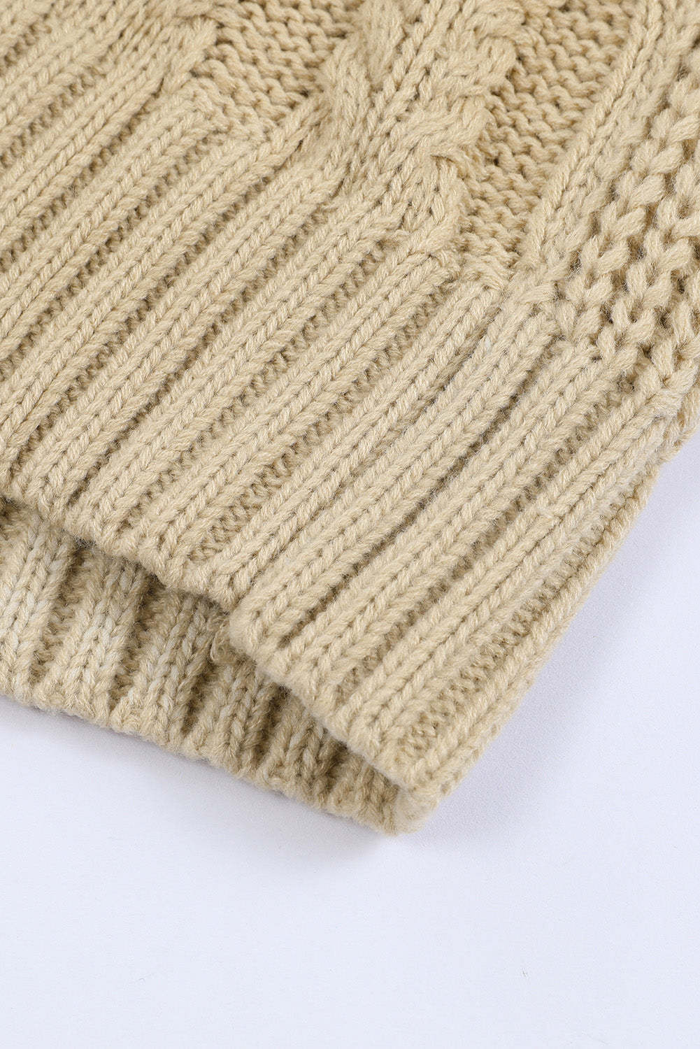 Apricot Buttons Front Patterned Texture Knit Cardigan-yoyobikini