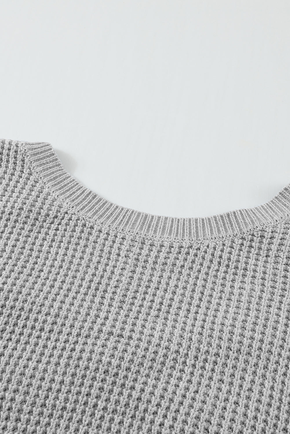 Gray Cross Back Hollow-out Sweater-yoyobikini