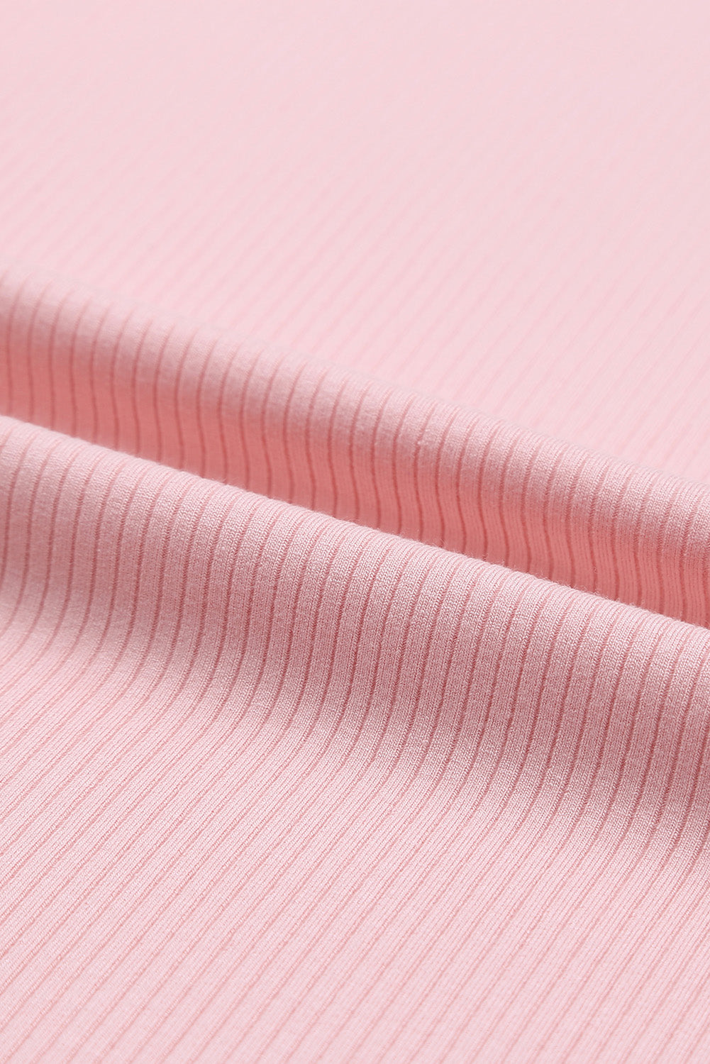 Pink Ruffle Tulle Sleeve Ribbed Knit Bodycon Dress-yoyobikini