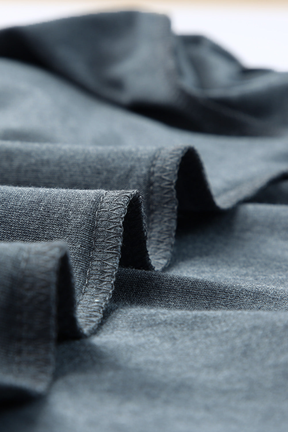 Gray Strappy Neck Detail Long Sleeve Top-yoyobikini