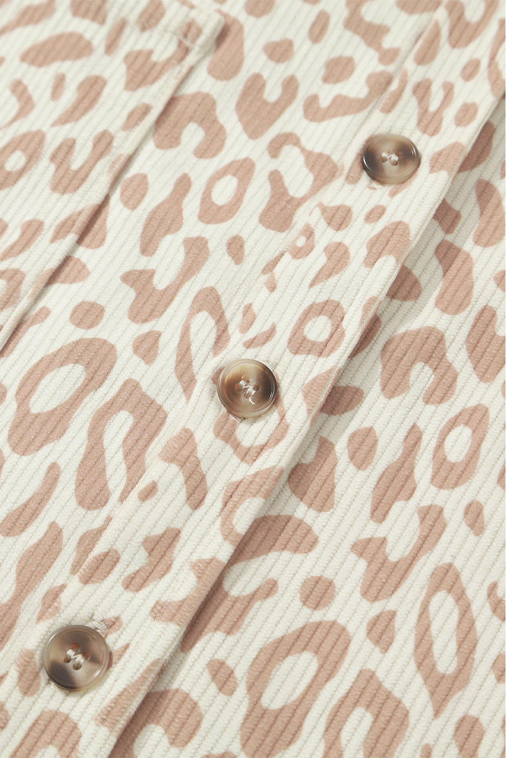 Leopard Corduroy Button Up Shirt-yoyobikini