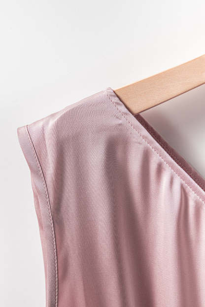 Pink Asymmetric One-shoulder Ruffle Cocktail Party Dress-yoyobikini