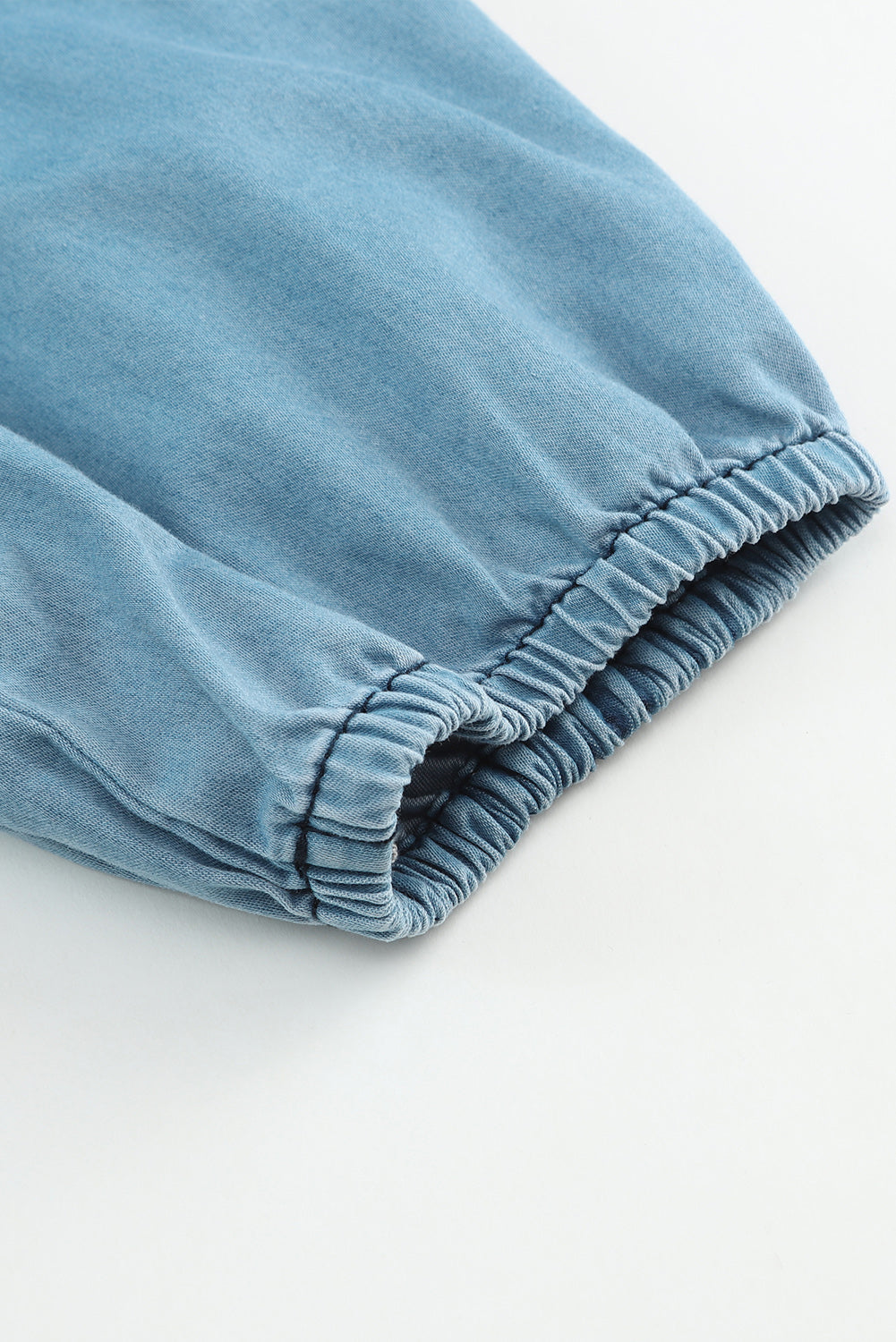 Sky Blue V Neck Bubble Sleeve Ruffle Flared Mini Dress-yoyobikini