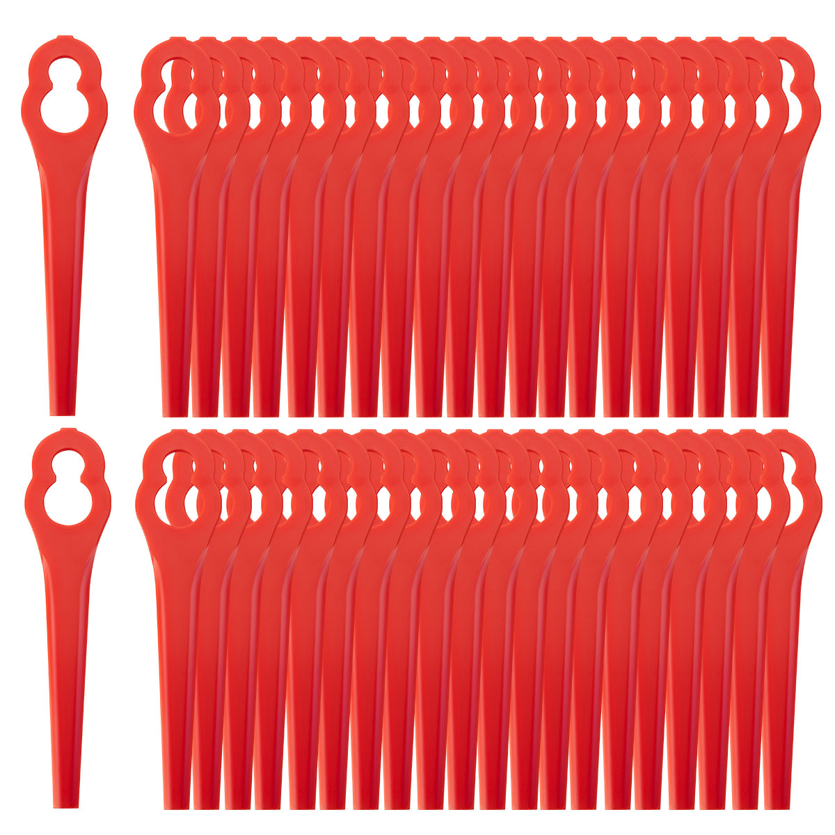 100 Stück Ersatzmesser-Set Kompatibel mit Rasentrimmer BG-CT 18 Li, RG-CT 18 Li, GE-CT 18 Li, GC-RT 18 Li Zubehör, FRT18A FRT18A1 Kunst 46155 FRT20A1