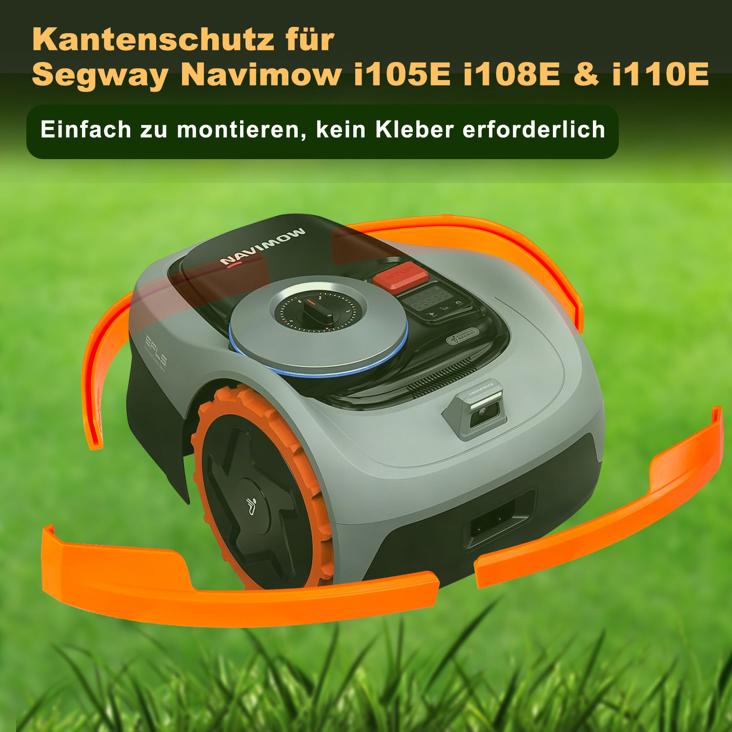 Edge protection for Segway Navimow Mowing Robot i105e & i108e Bumper Tuning Protection - simply plugged on, no gluing needed