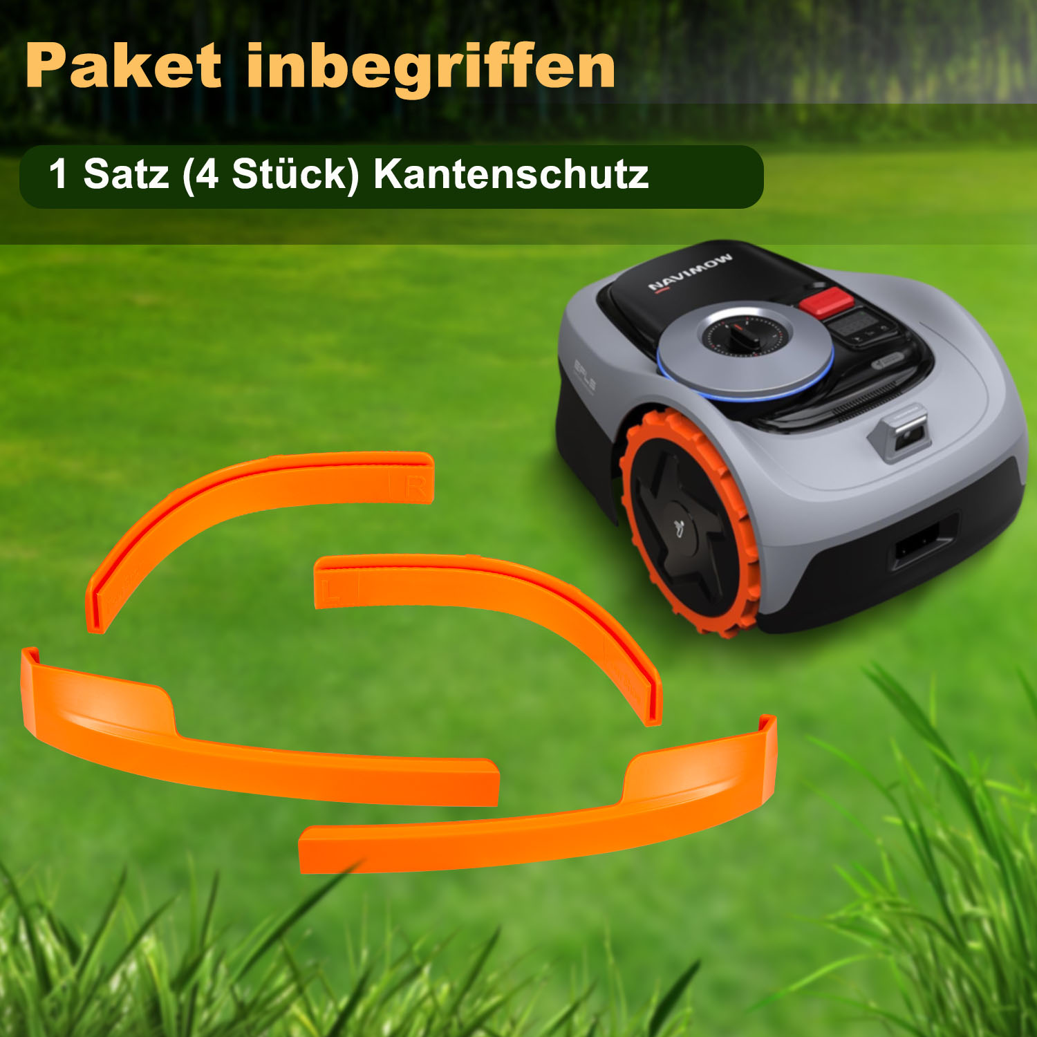 Edge protection for Segway Navimow Mowing Robot i105e & i108e Bumper Tuning Protection - simply plugged on, no gluing needed