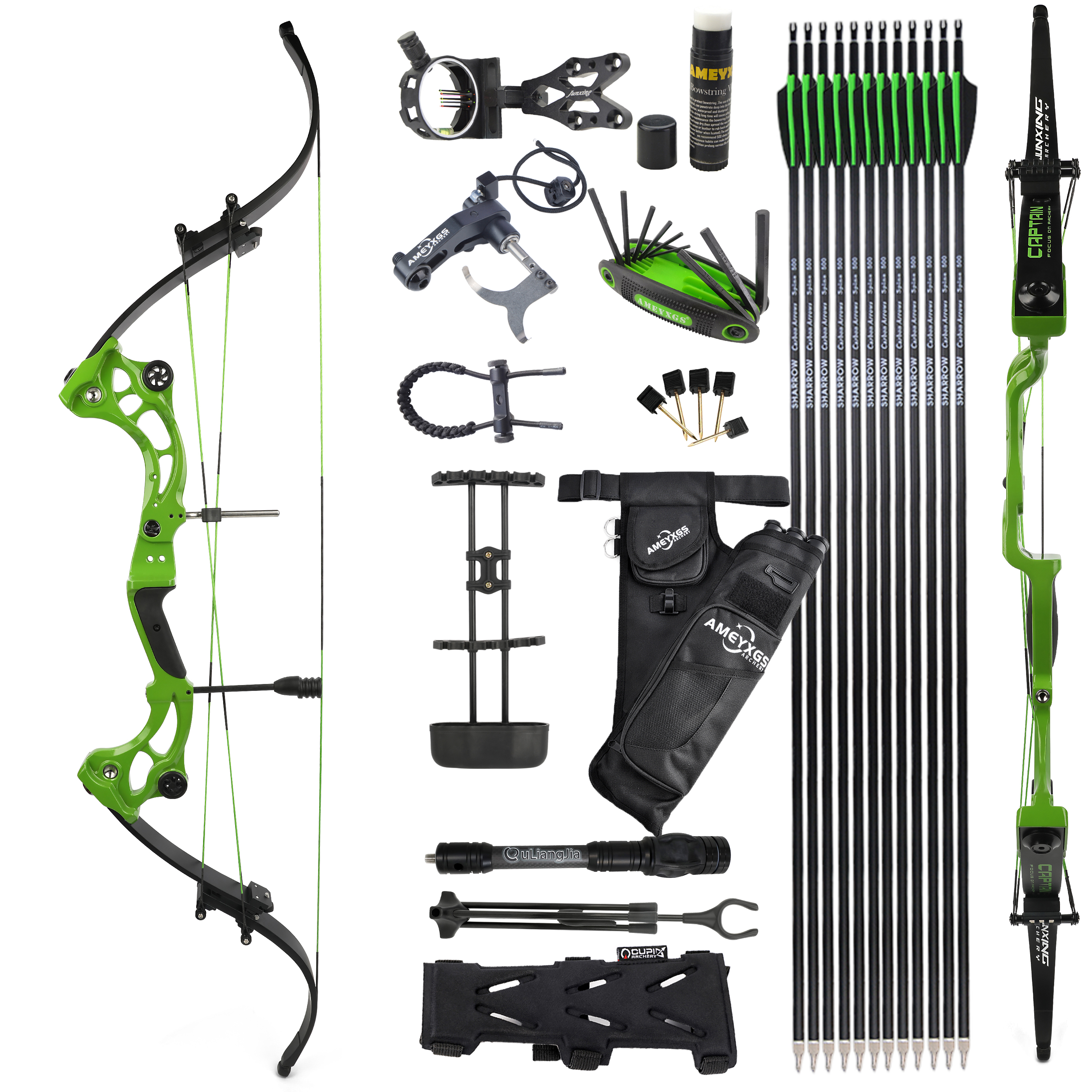 JUNXING F164 Recurve Bow Archery Fishing Bow 40-55 lbs