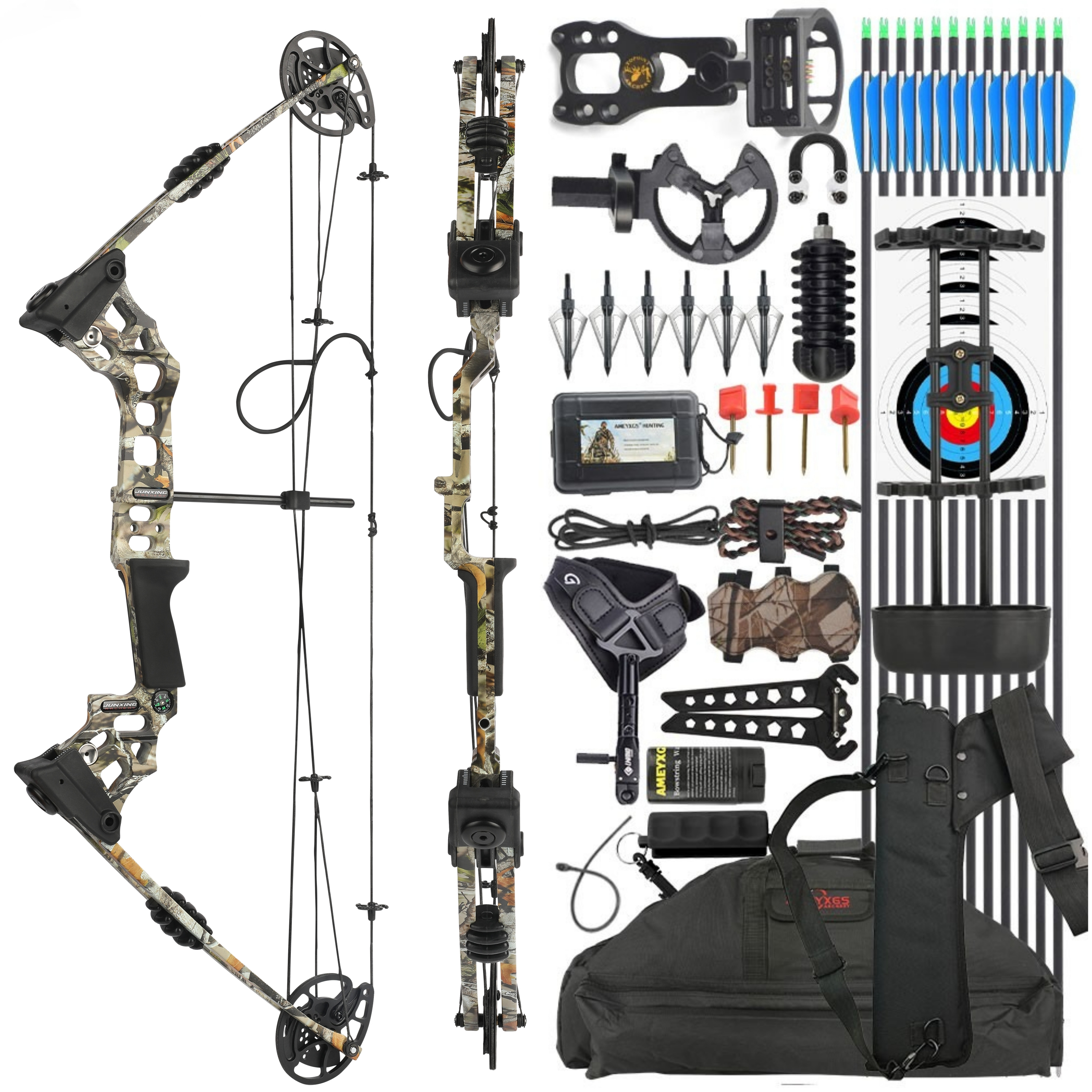 JUNXING Dragon X8 Compound Bow Adjustable 20-70 lbs Hunting Bow