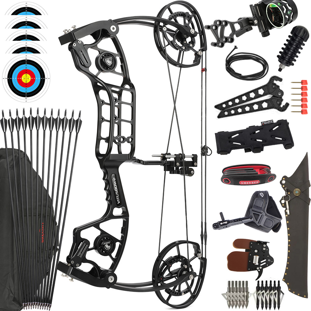 VTX1 Multi-Purpose Steel Ball Compound Bow Kit for Hunting 30-80 lbs