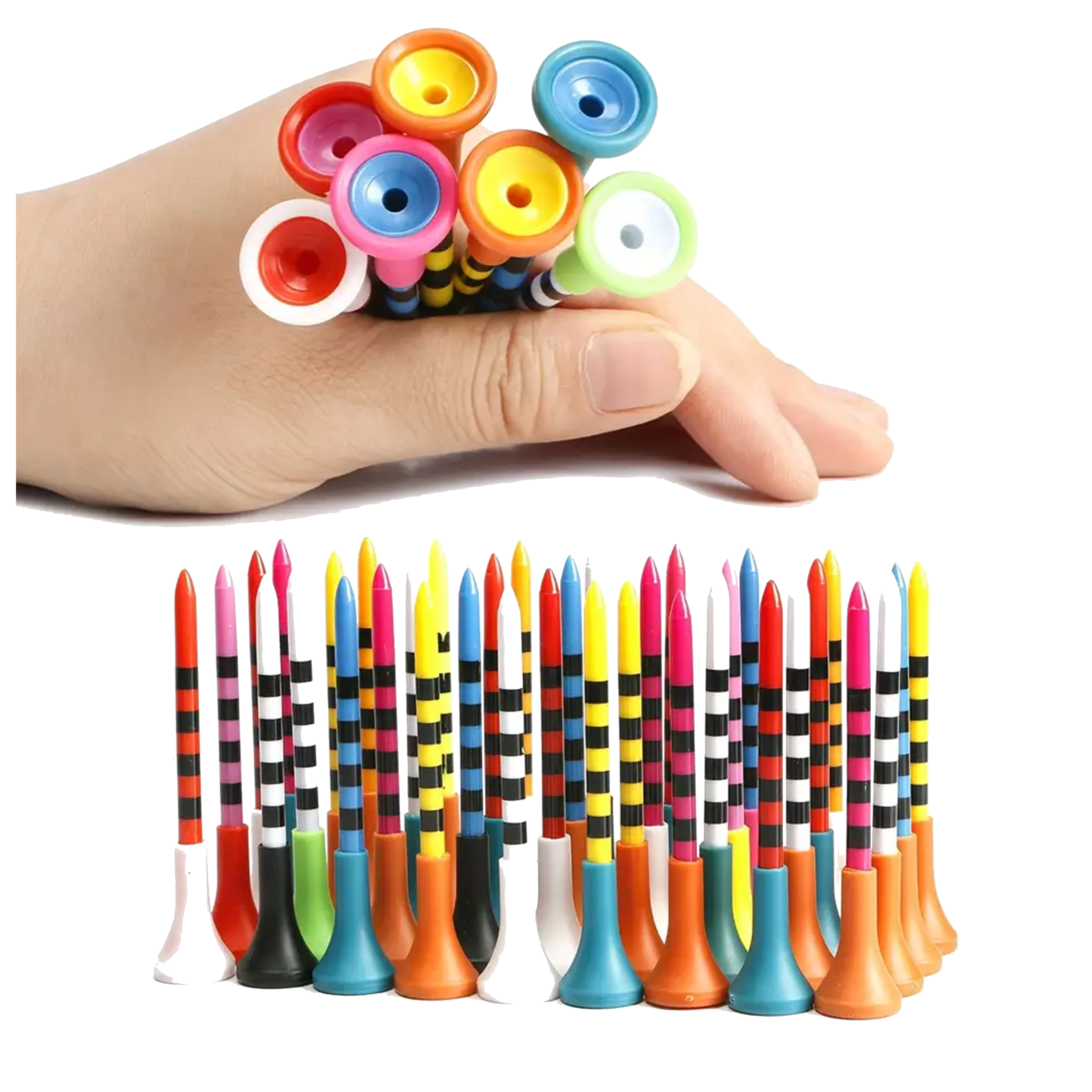 Unbreakable Colored Golf Tees 70/83mm Tee Holder Professional 