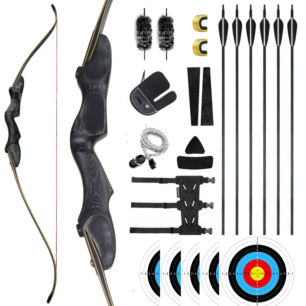 SAMICK 60" Takedown ILF Recurve Bow for Hunting 30-60 lbs @17H