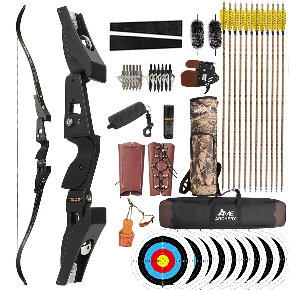 TBOW B3 62" Barebow ILF Recurve Bow Hunting 25-60 lbs