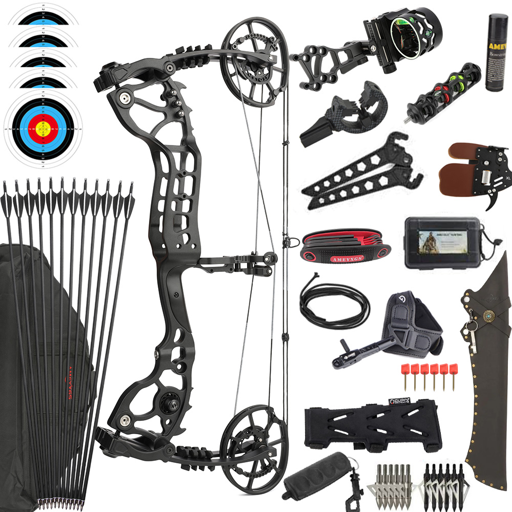 JUNXING Dual-use Compound Bow for Hunting Archery 20-70 lbs