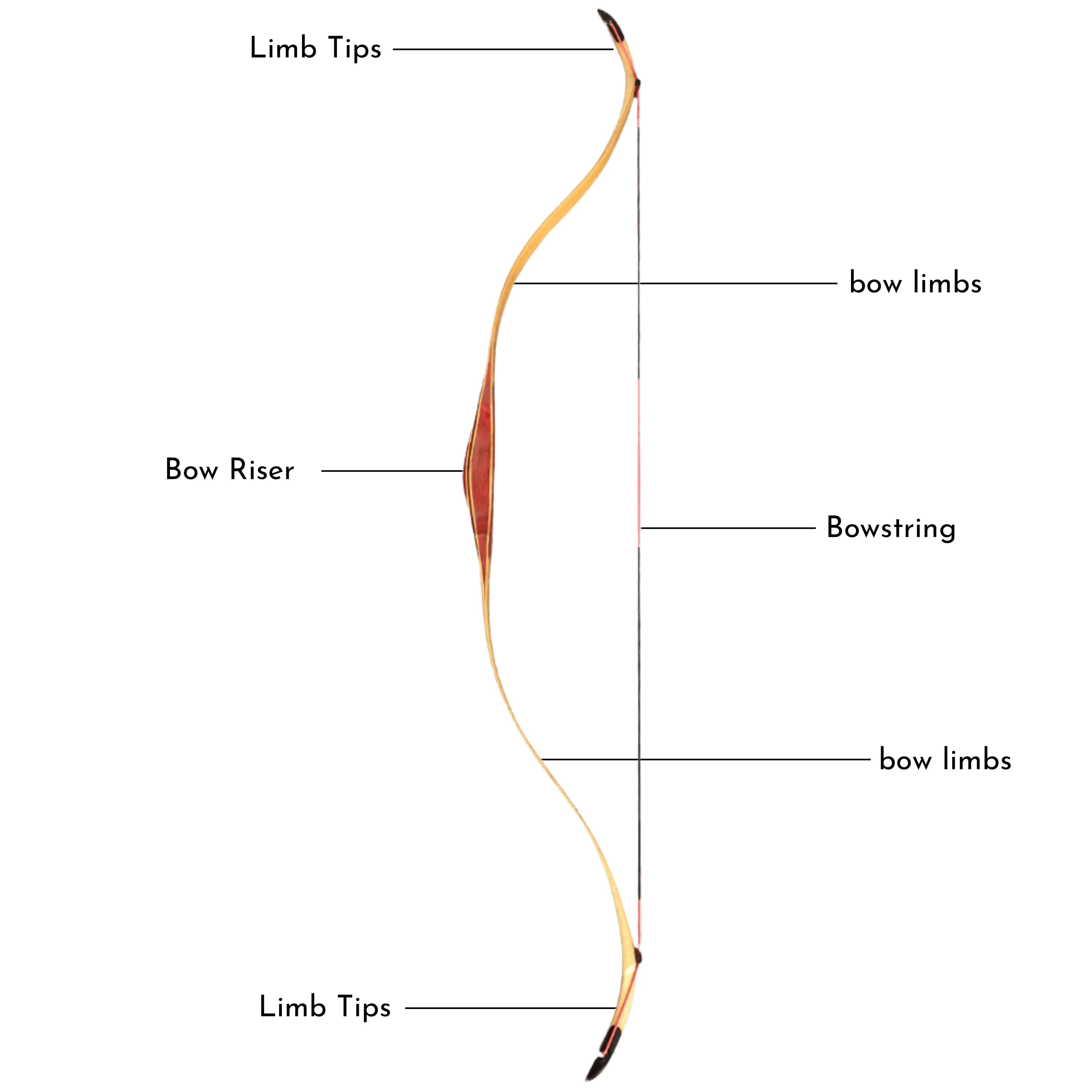 L/RH Traditional Bow Kit 15-50lbs Archery Hunting Longbow