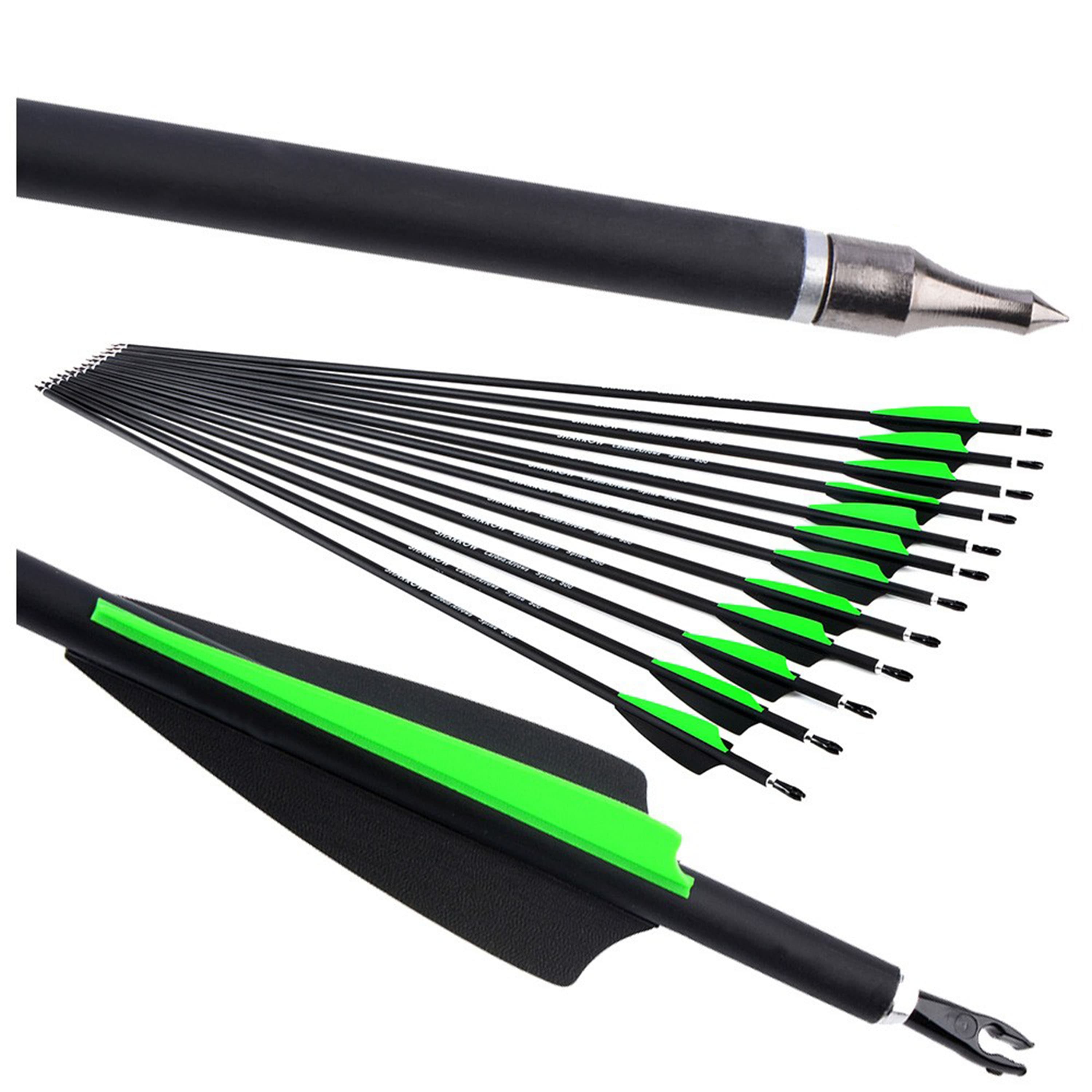 12X Carbon Arrow 30'' Archery SP500 Compound Recurve Target Hunting