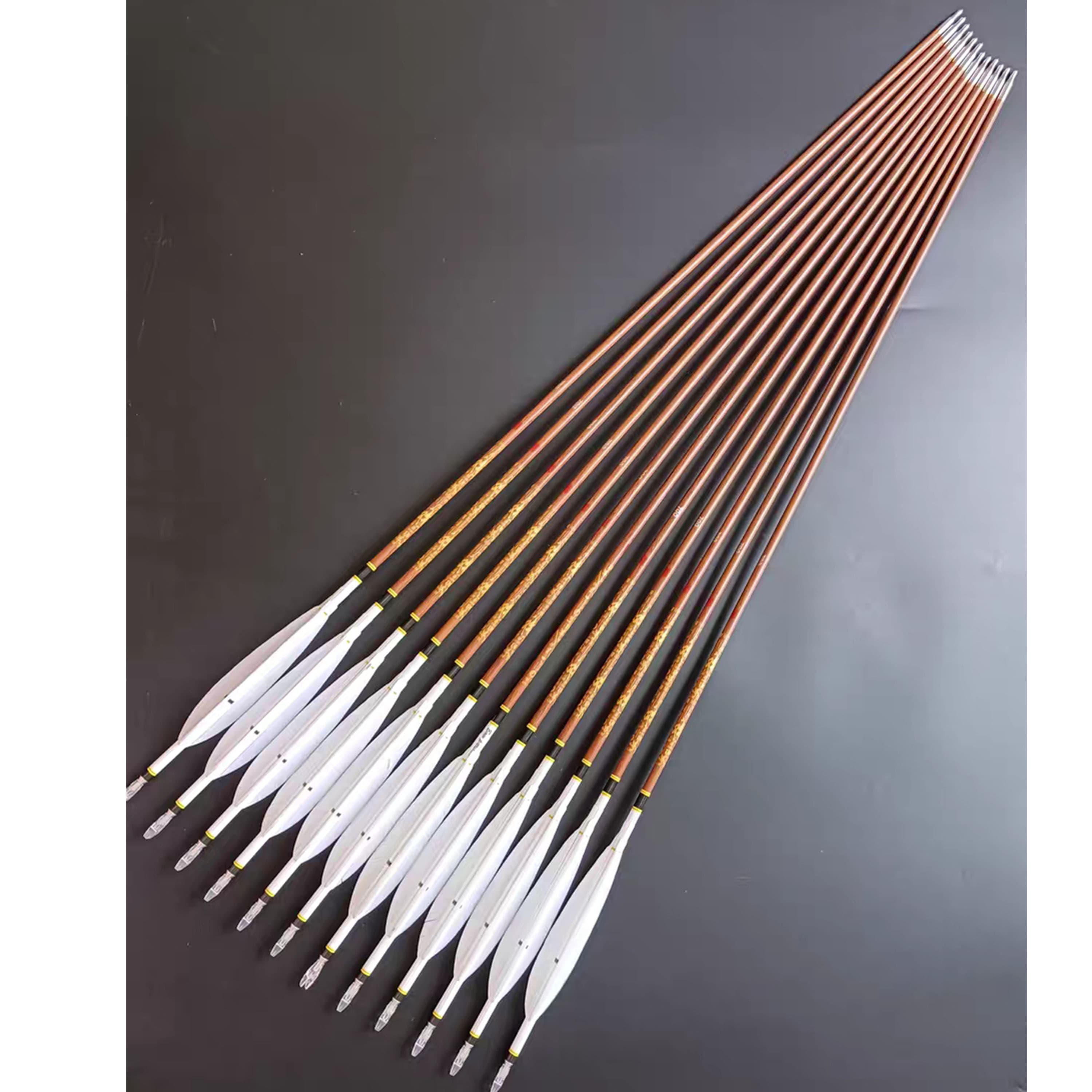 Zhan Ge Carbon Arrows with Turkey Feather Shooting Hunting 