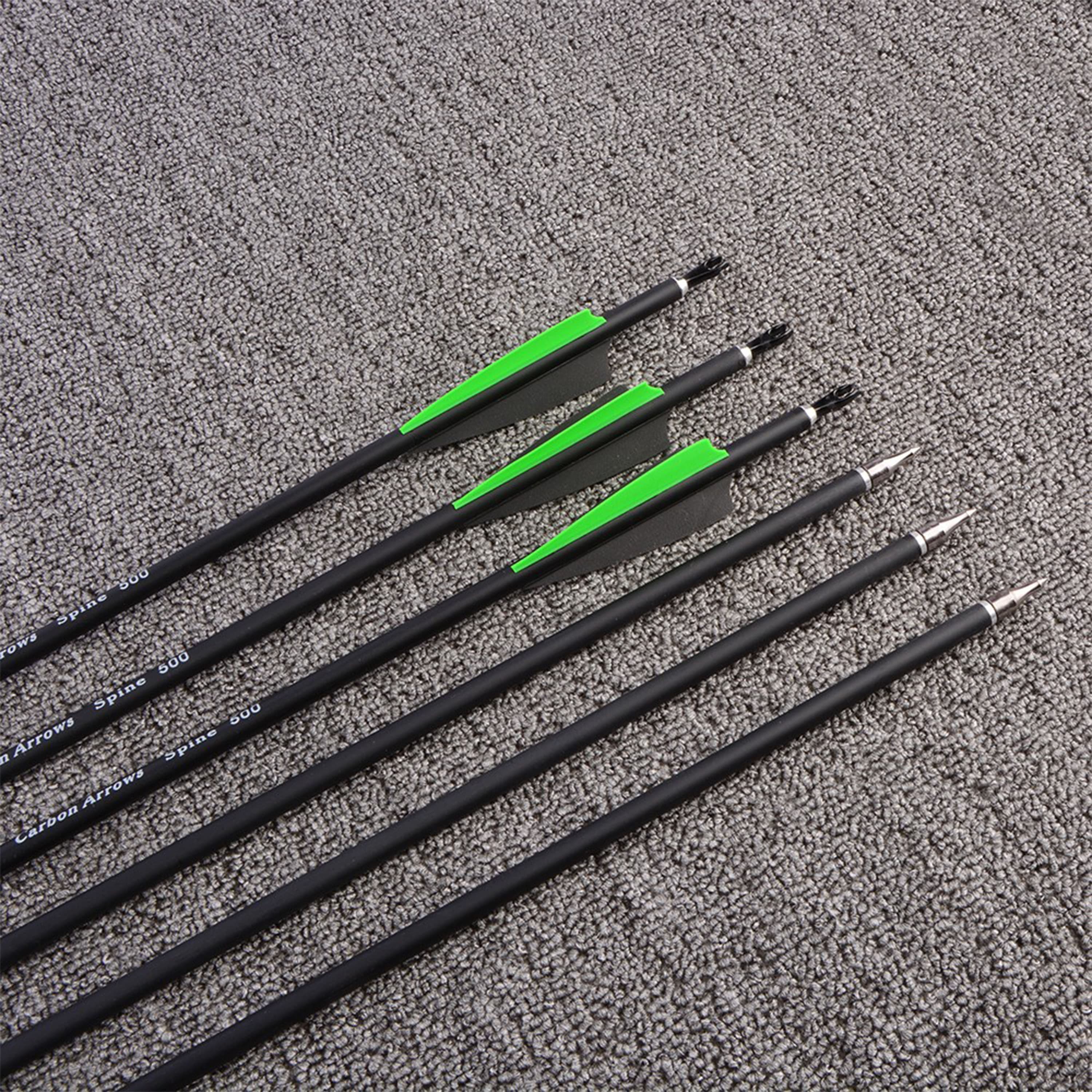 12X Carbon Arrow 30'' Archery SP500 Compound Recurve Target Hunting
