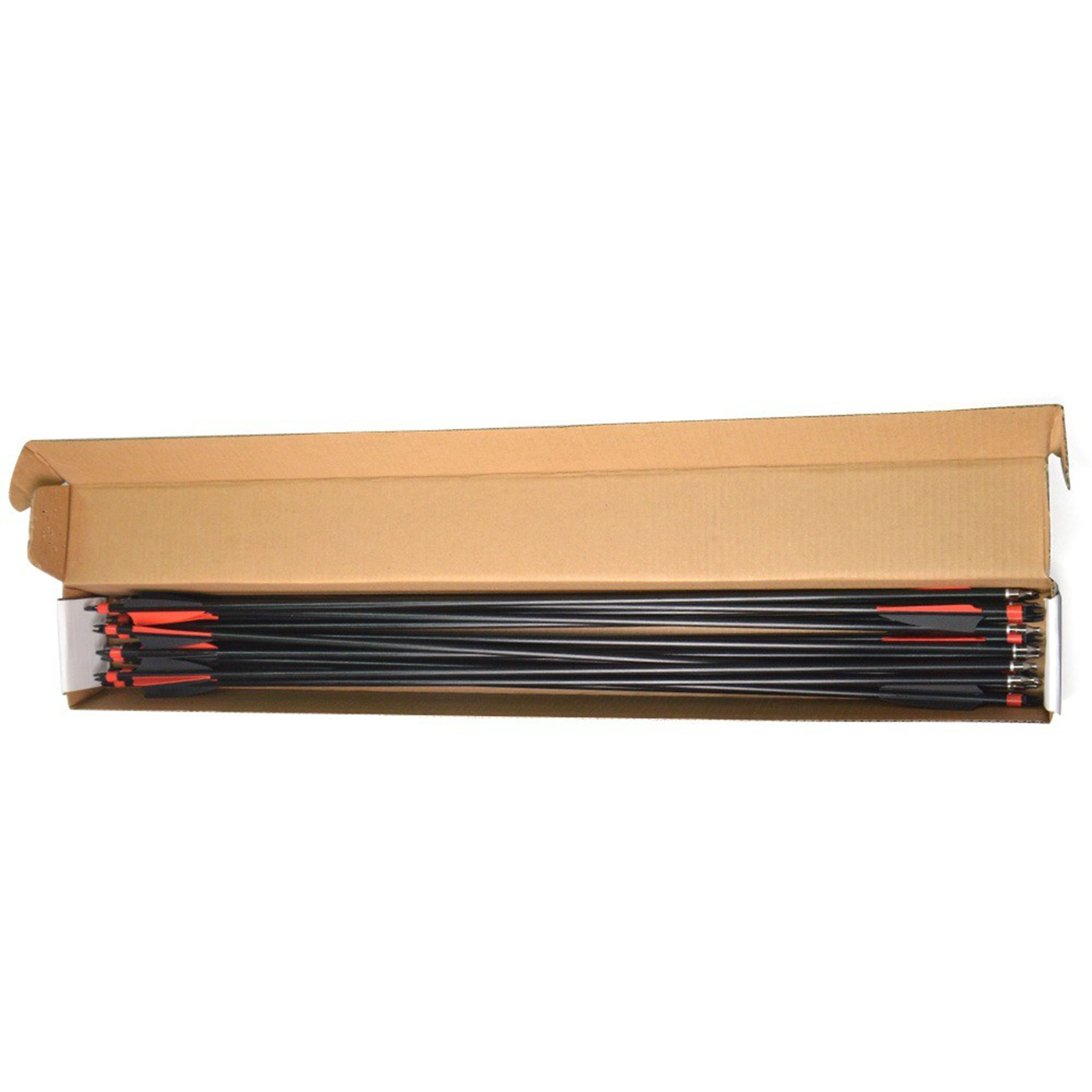 Archery Carbon Arrows 12x" Rubber Vanes 100 Grain Points Spine400