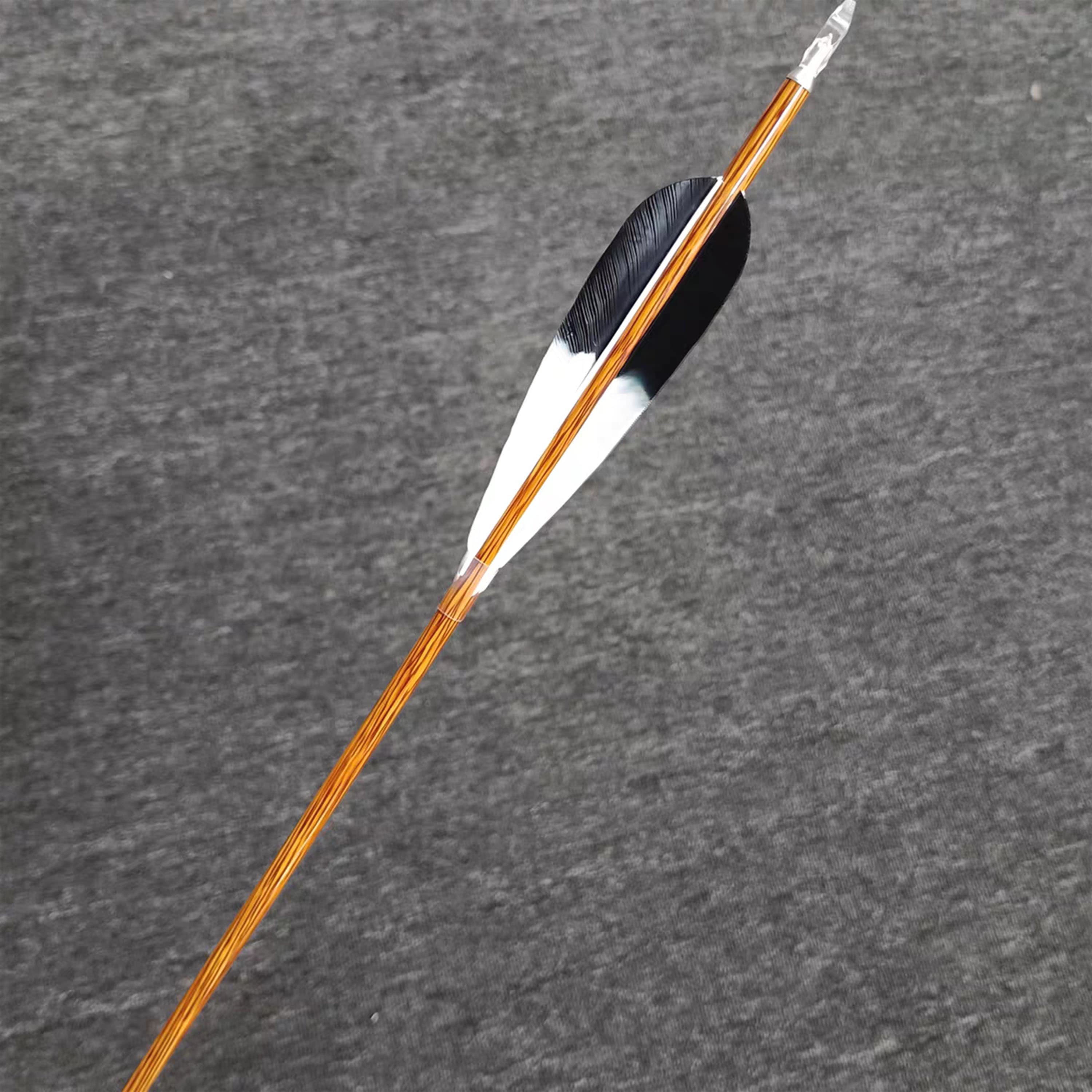 Zhan Ge Carbon Arrows with Turkey Feather Shooting Hunting 