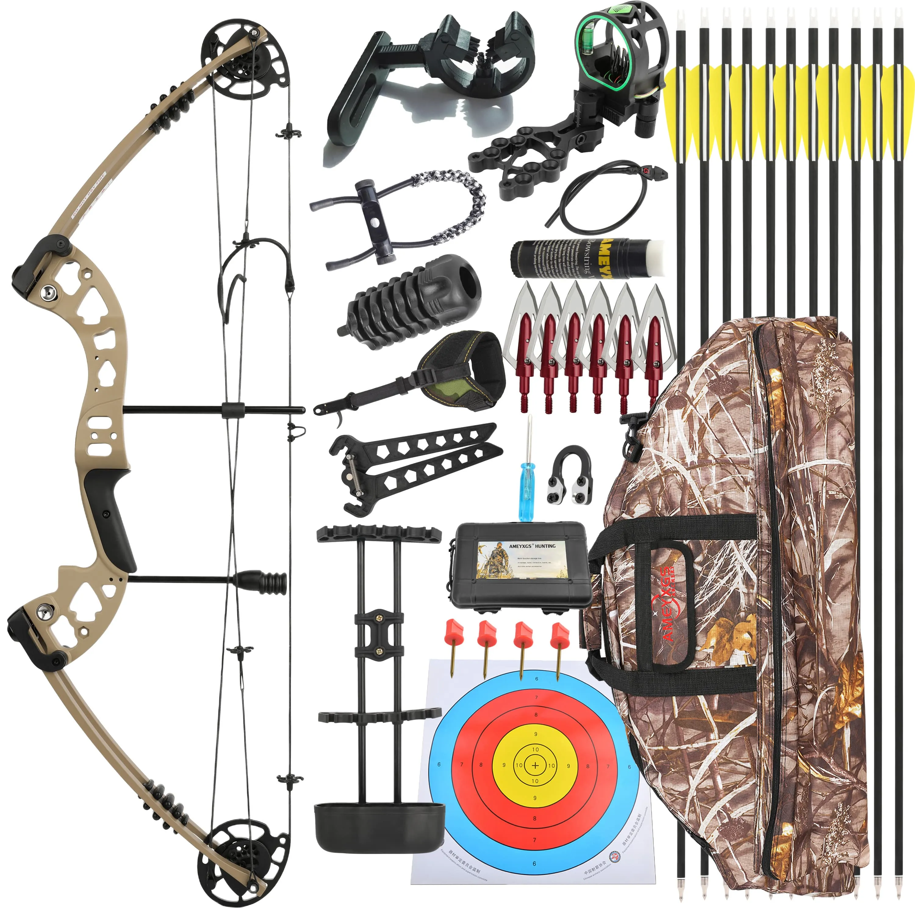 JUNXING M131 Compound Bow 30-55 lbs Bowhunting Bowfishing