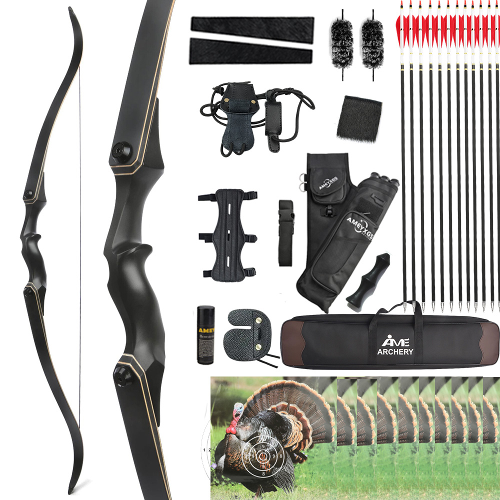 JUNXING F171 58" 60" Recurve Hunting Bow 25-65 lbs