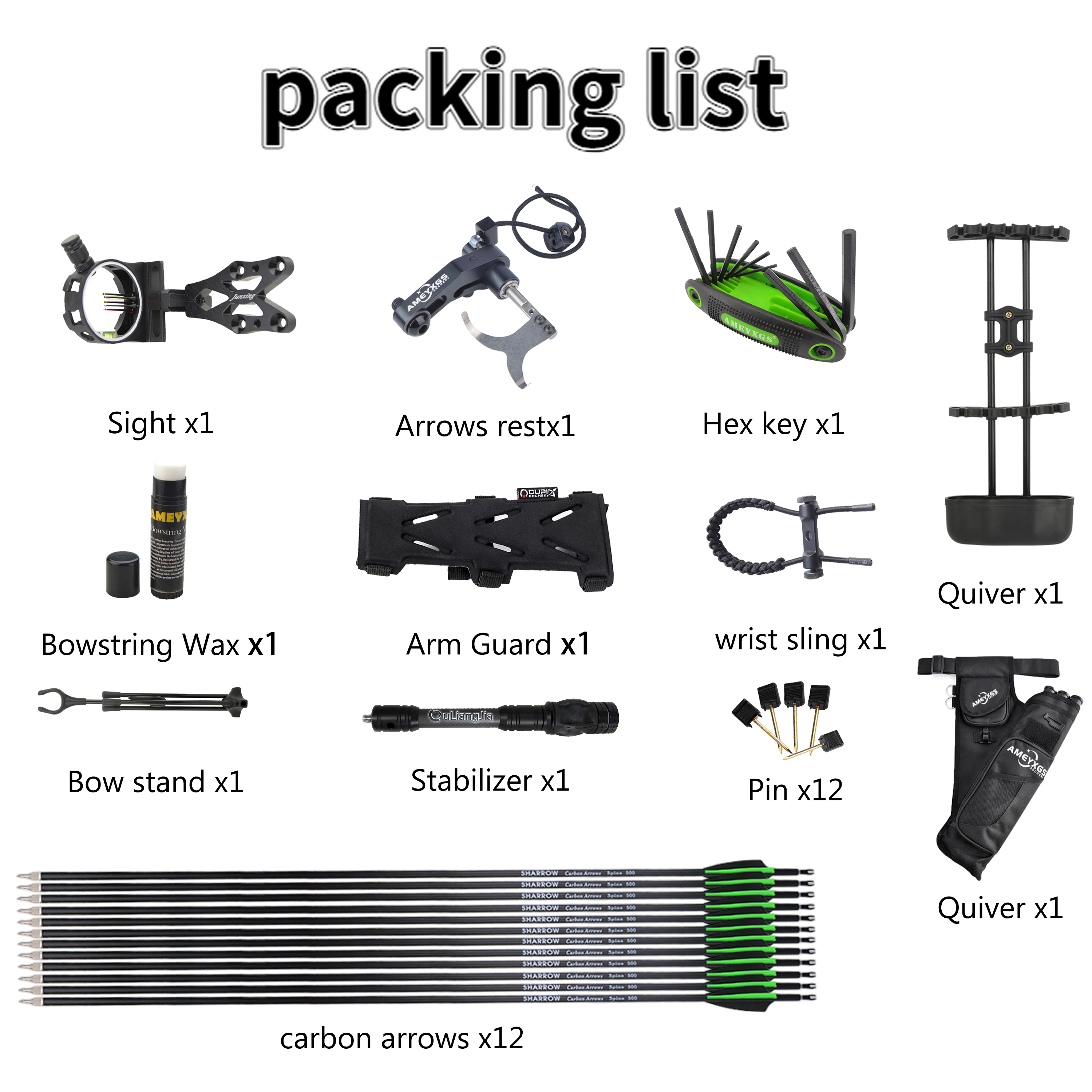 JUNXING F164 Recurve Bow Archery Fishing Bow 40-55 lbs