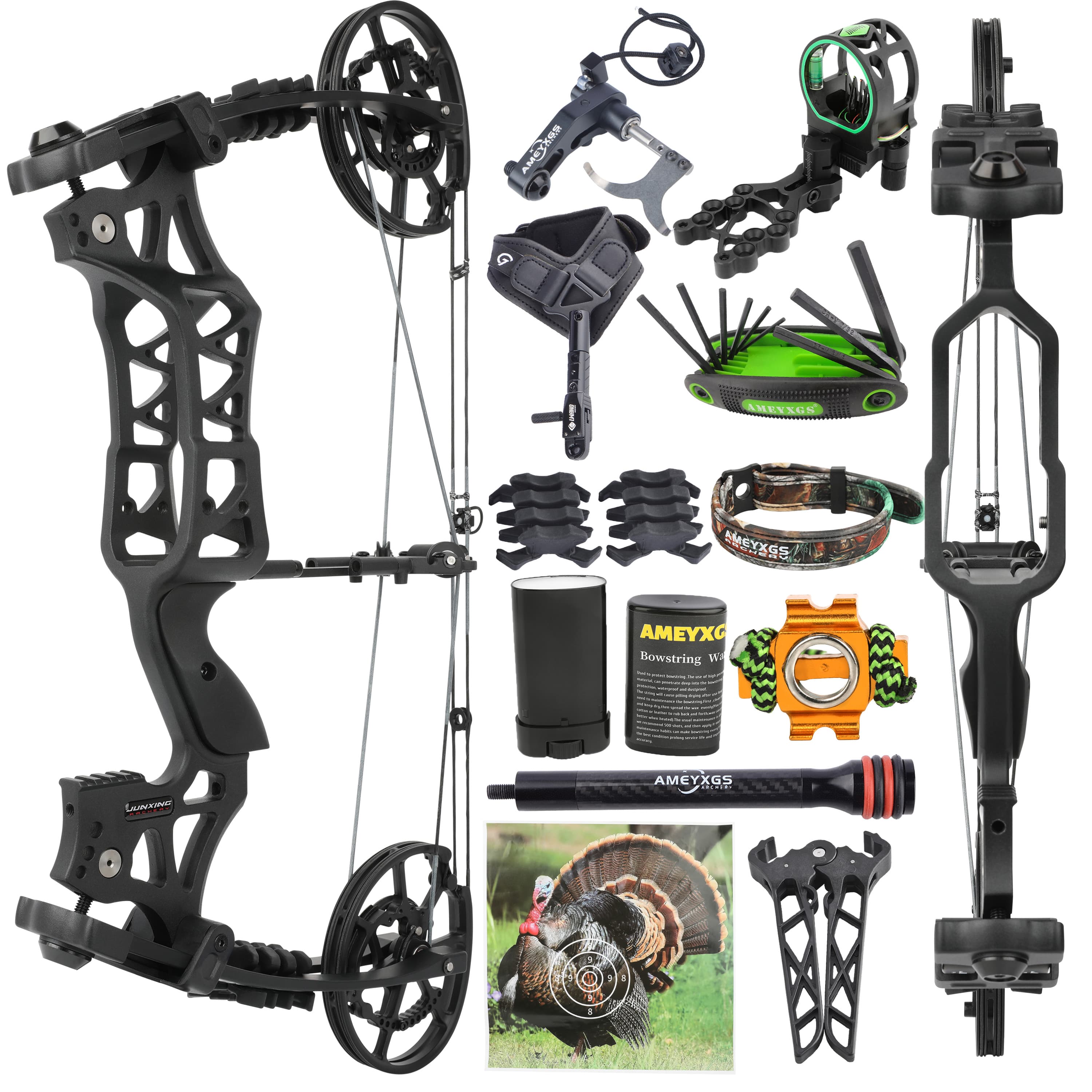 JUNIXNG M109EA Dual-use Compound Bow Hunting Bow 40-70lbs