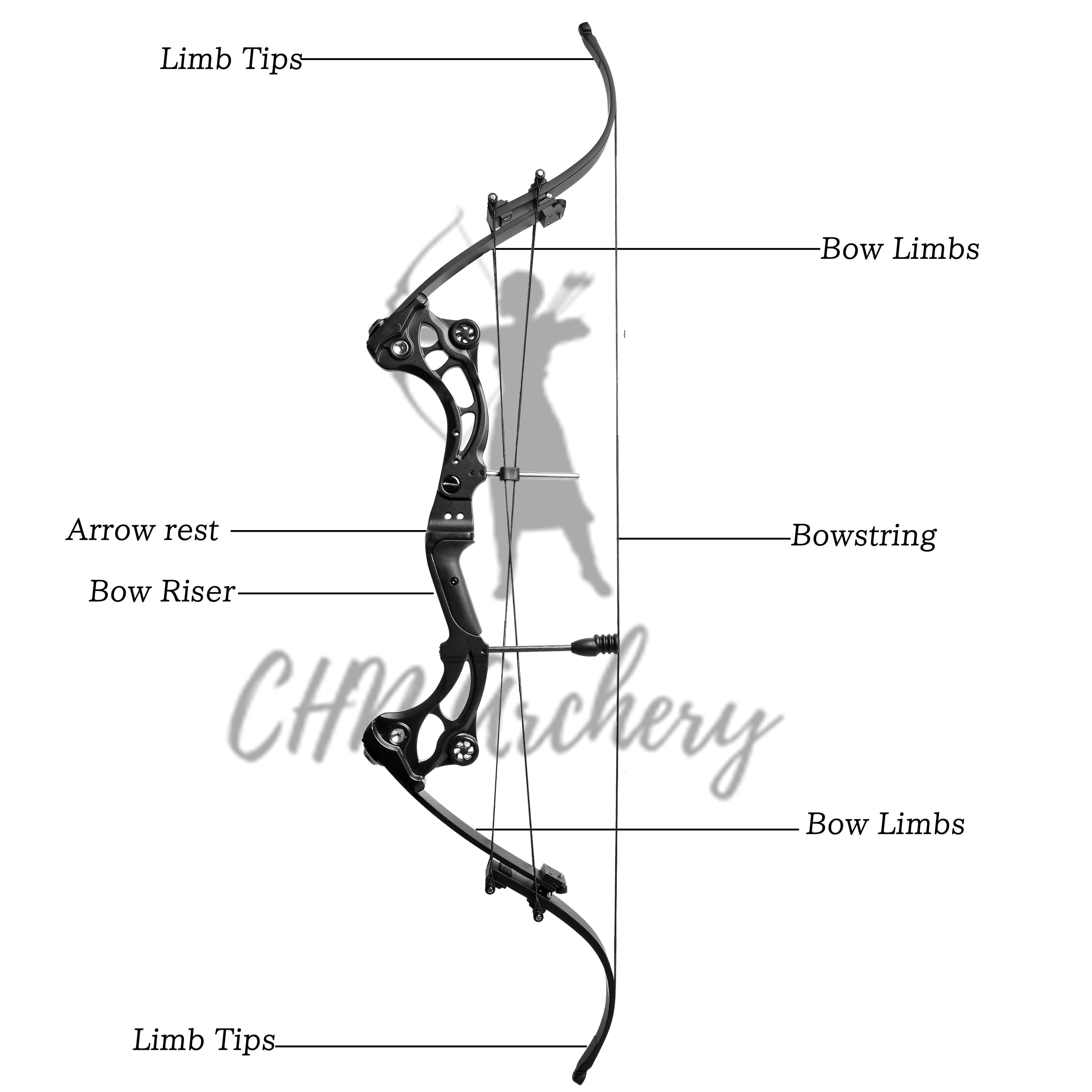 JUNXING F164 Recurve Compound Bow Archery Fishing Hunting 40-55 lbs