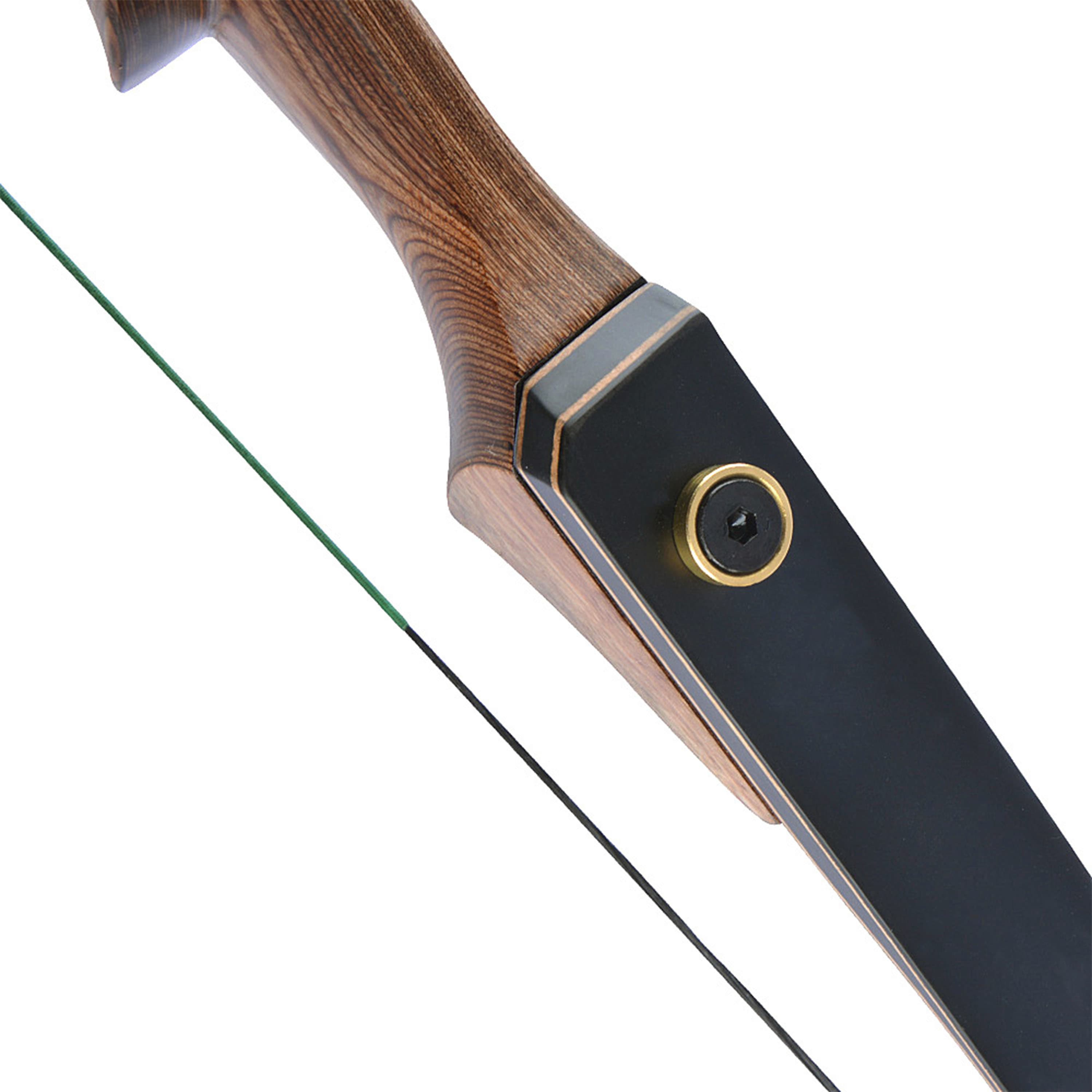 60" Archery Takedown Long Bow Wooden American Hunting Target 30-50lb