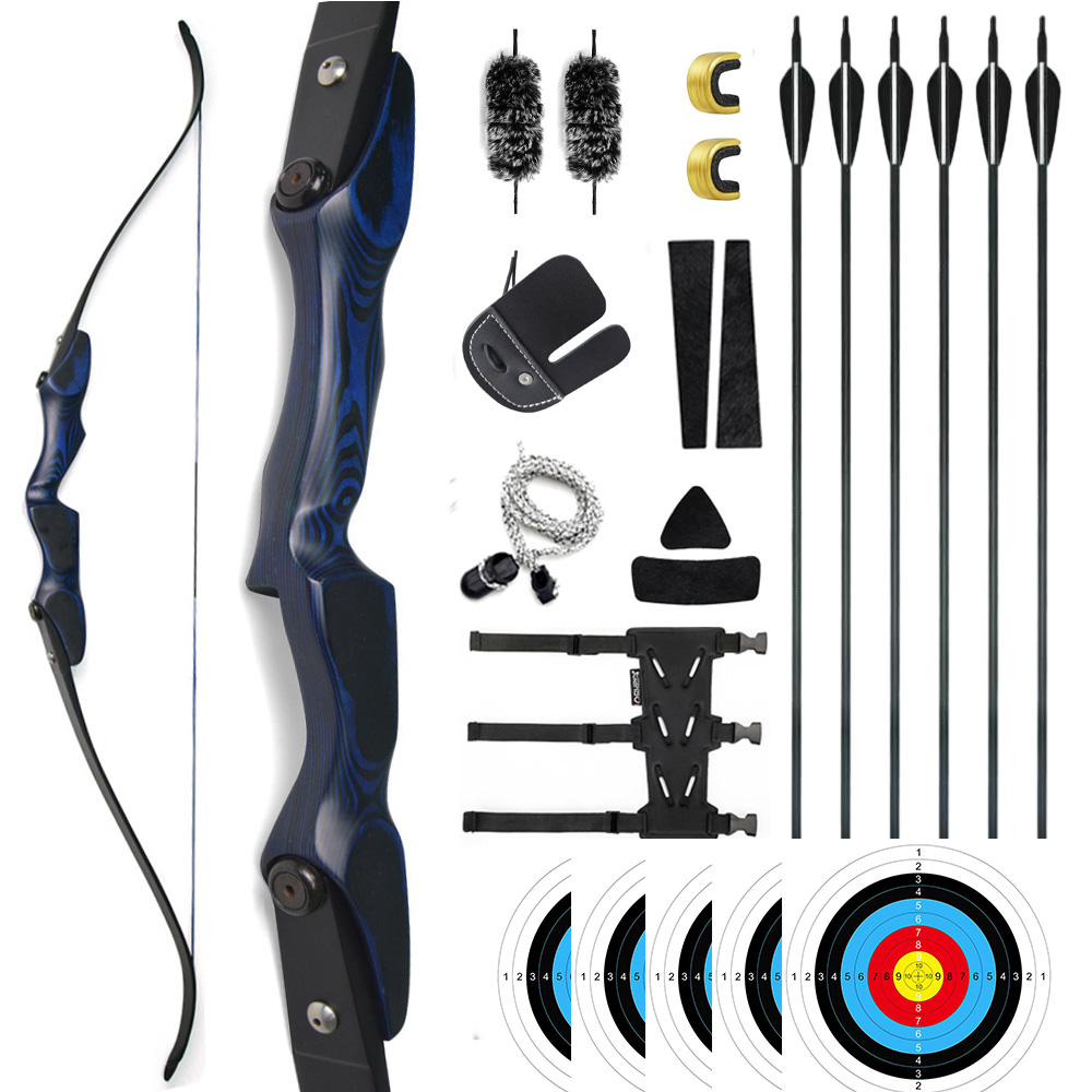 SAMICK 60" Takedown ILF Recurve Bow for Hunting 30-60 lbs @17H