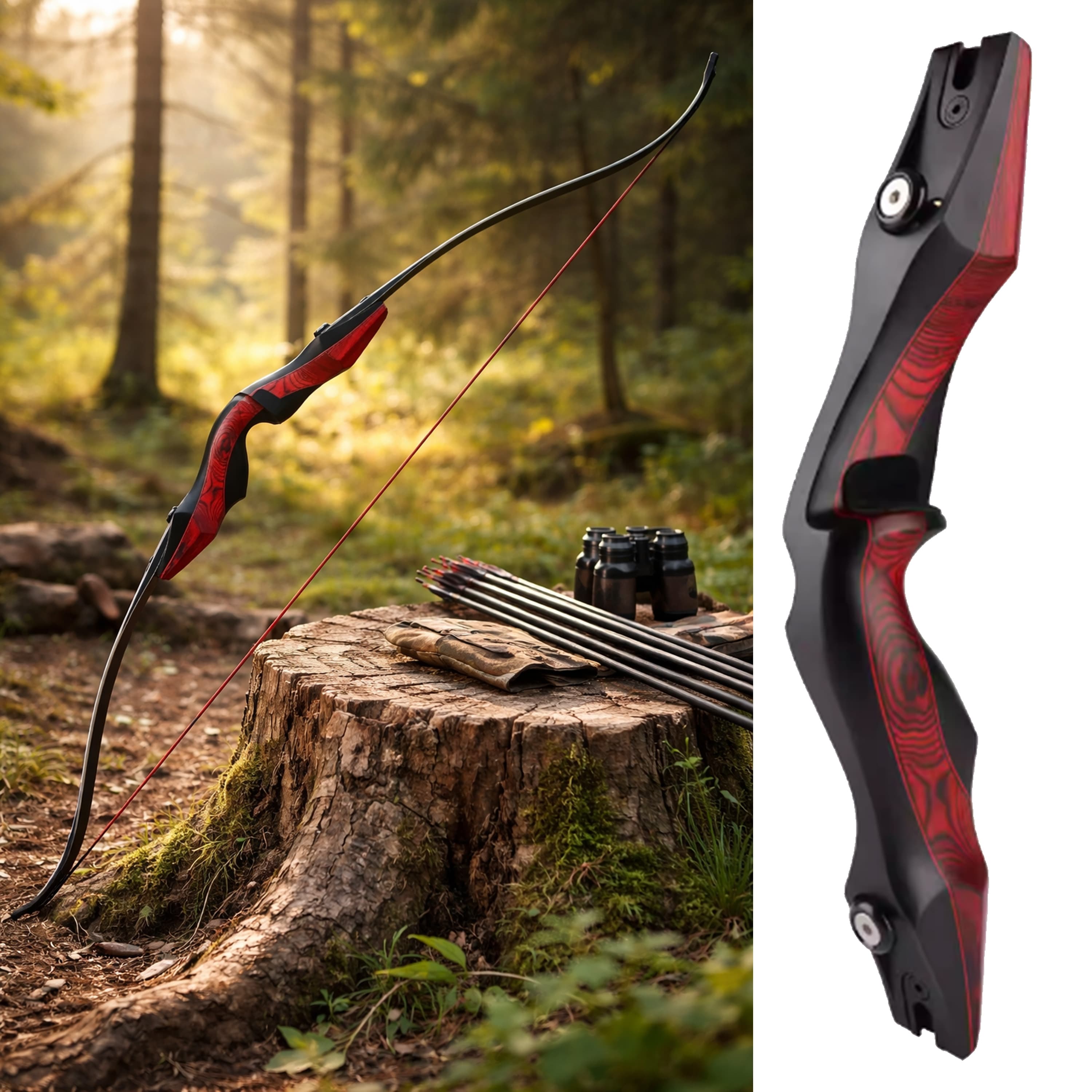 CHN Archery Recurve Bow Arrow Kit 25–50lbs Target Shooting