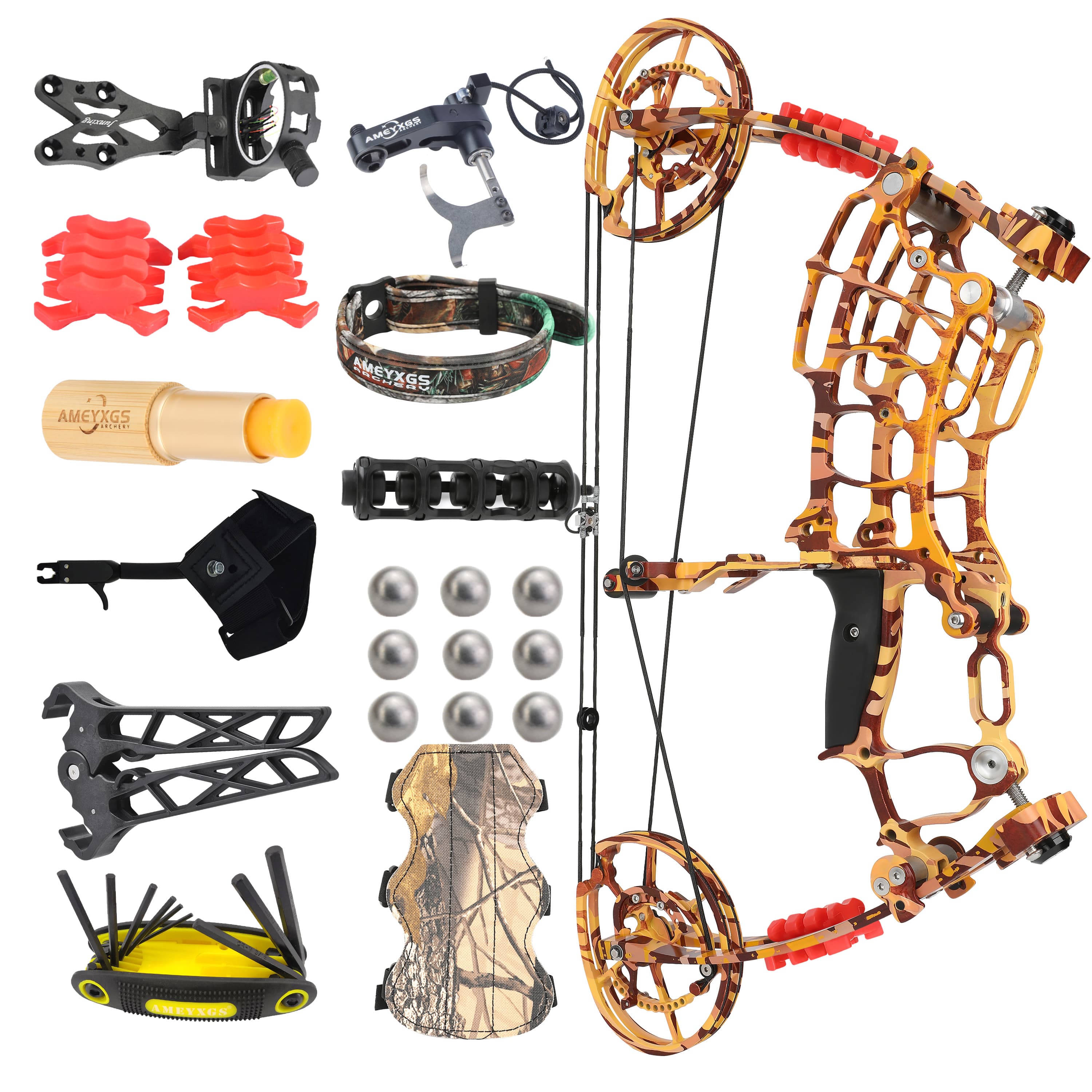 Villain Dual-Use Compound Bow, 30-70lbs 420FPS Steel Ball Bow