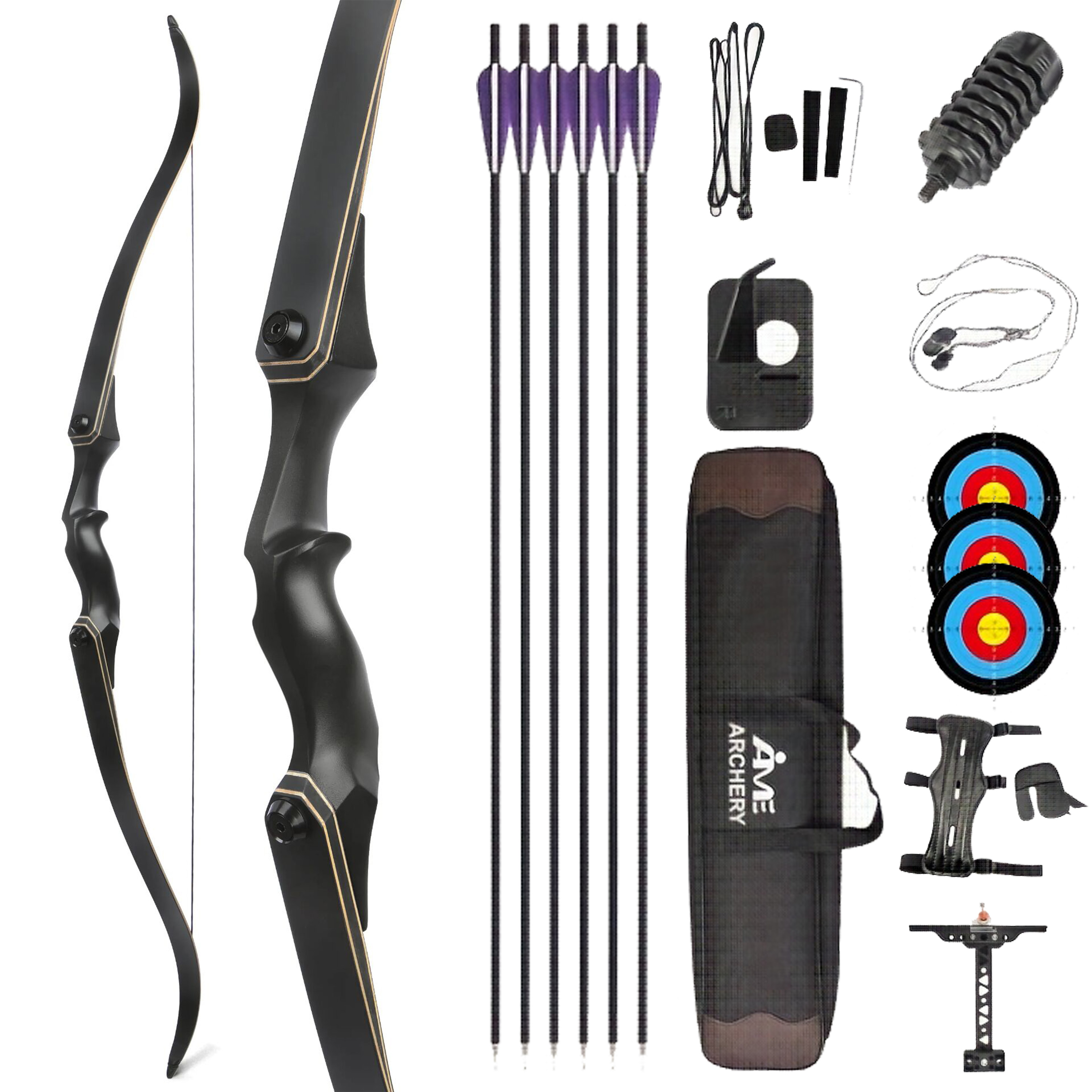  JUNXING F171A 60" Recurve Hunting Bow 40 lbs