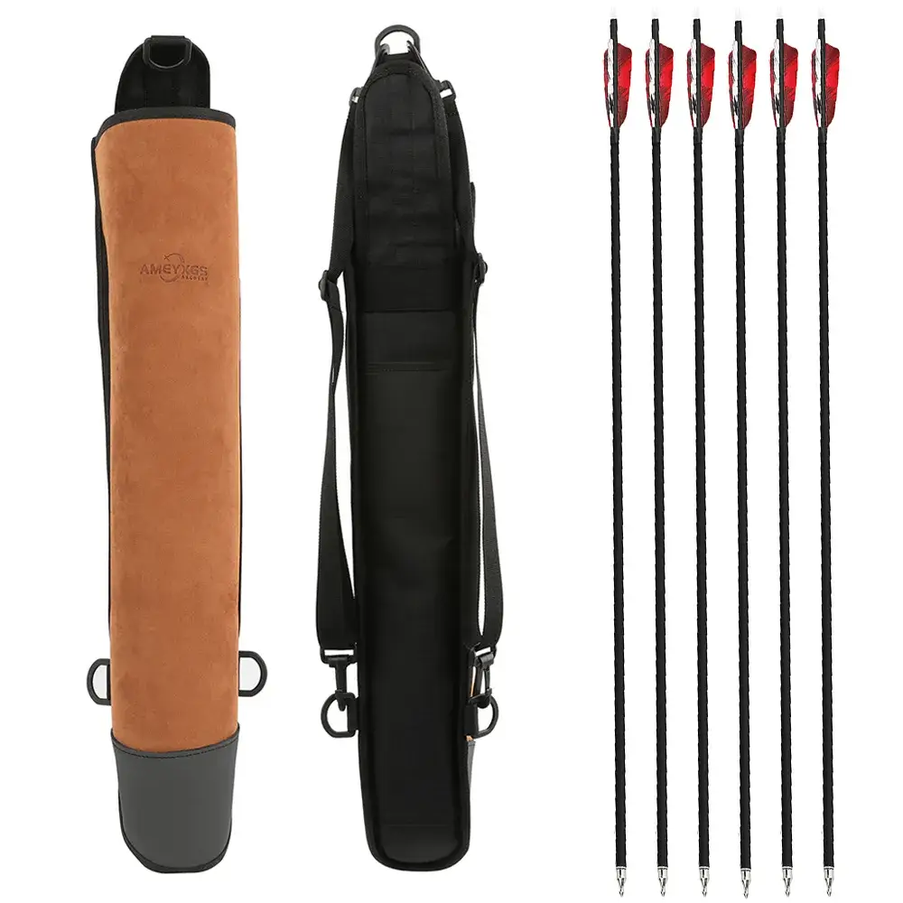 AMEYXGS Archery Arrow Quiver Adjustable Arrow Backpack RH