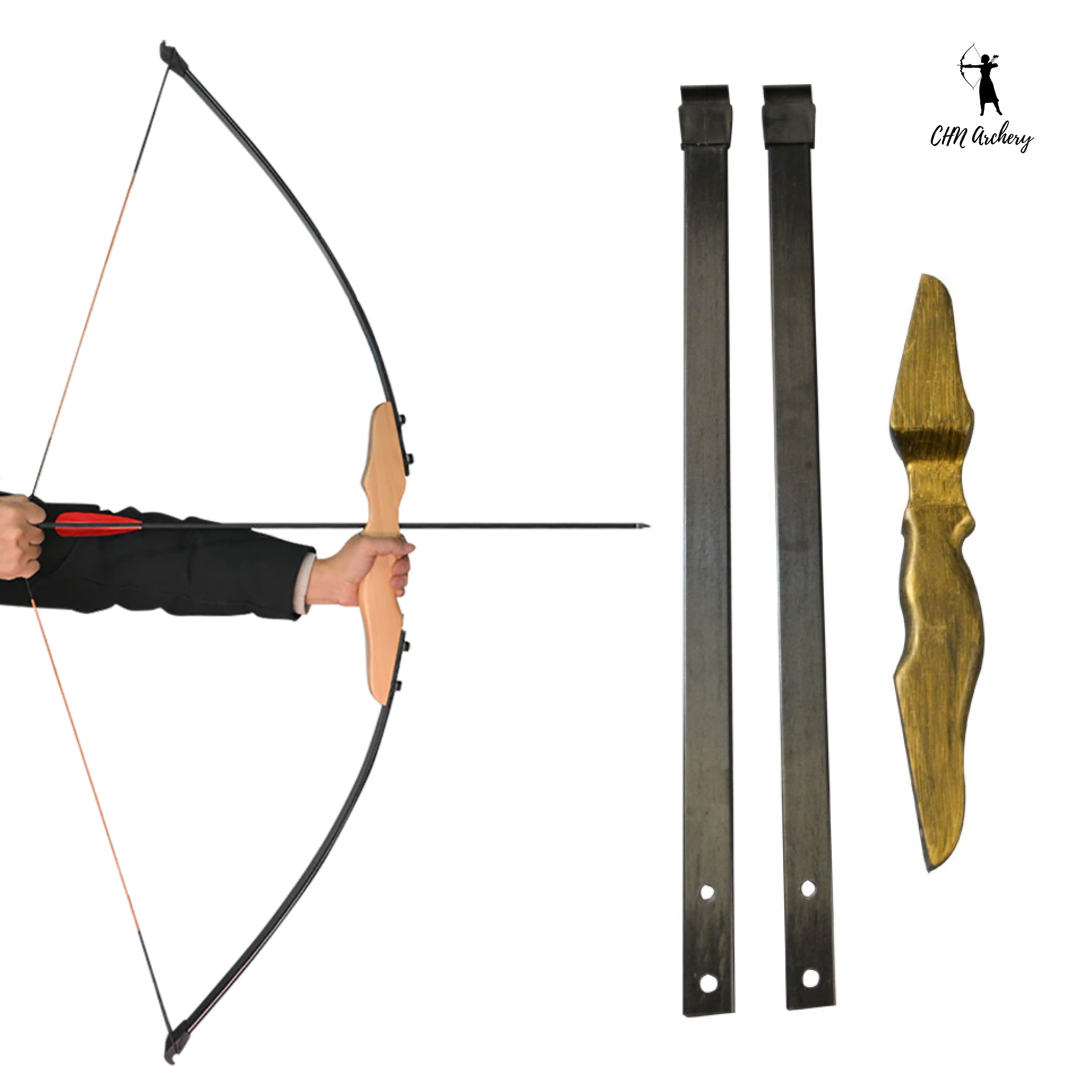 Straight Bow Takedown Recurve Bow Target Hunting 30 40lbs