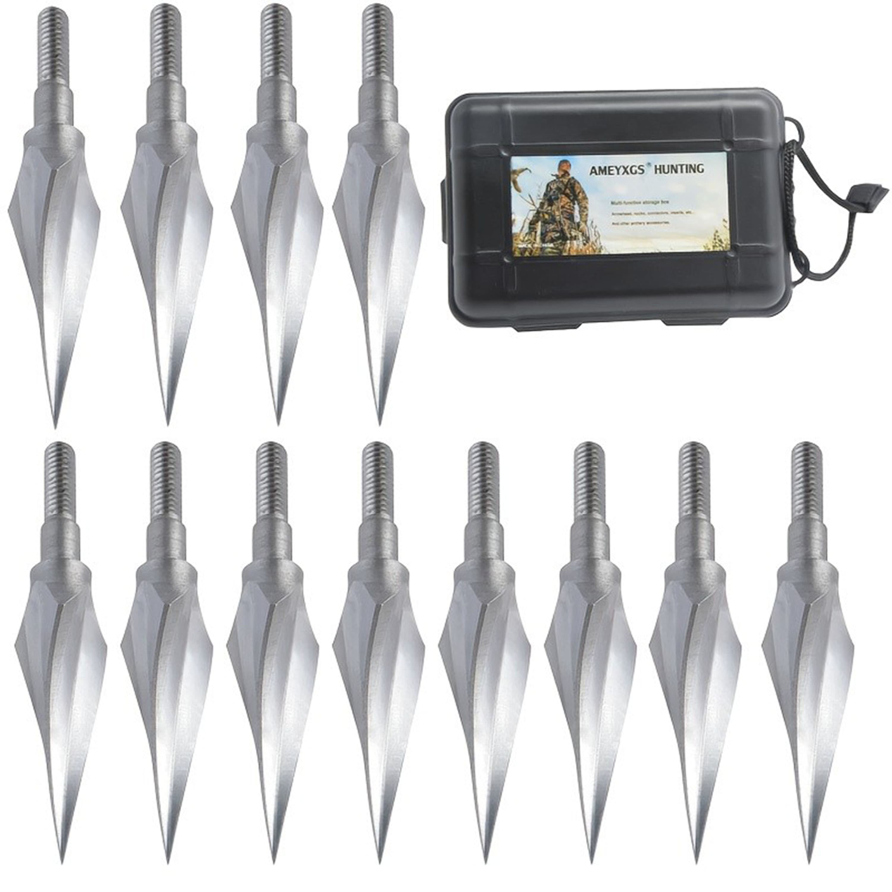 12X Hunting Broadheads Arrowheads 150gr Screw Point Archery Hunting 
