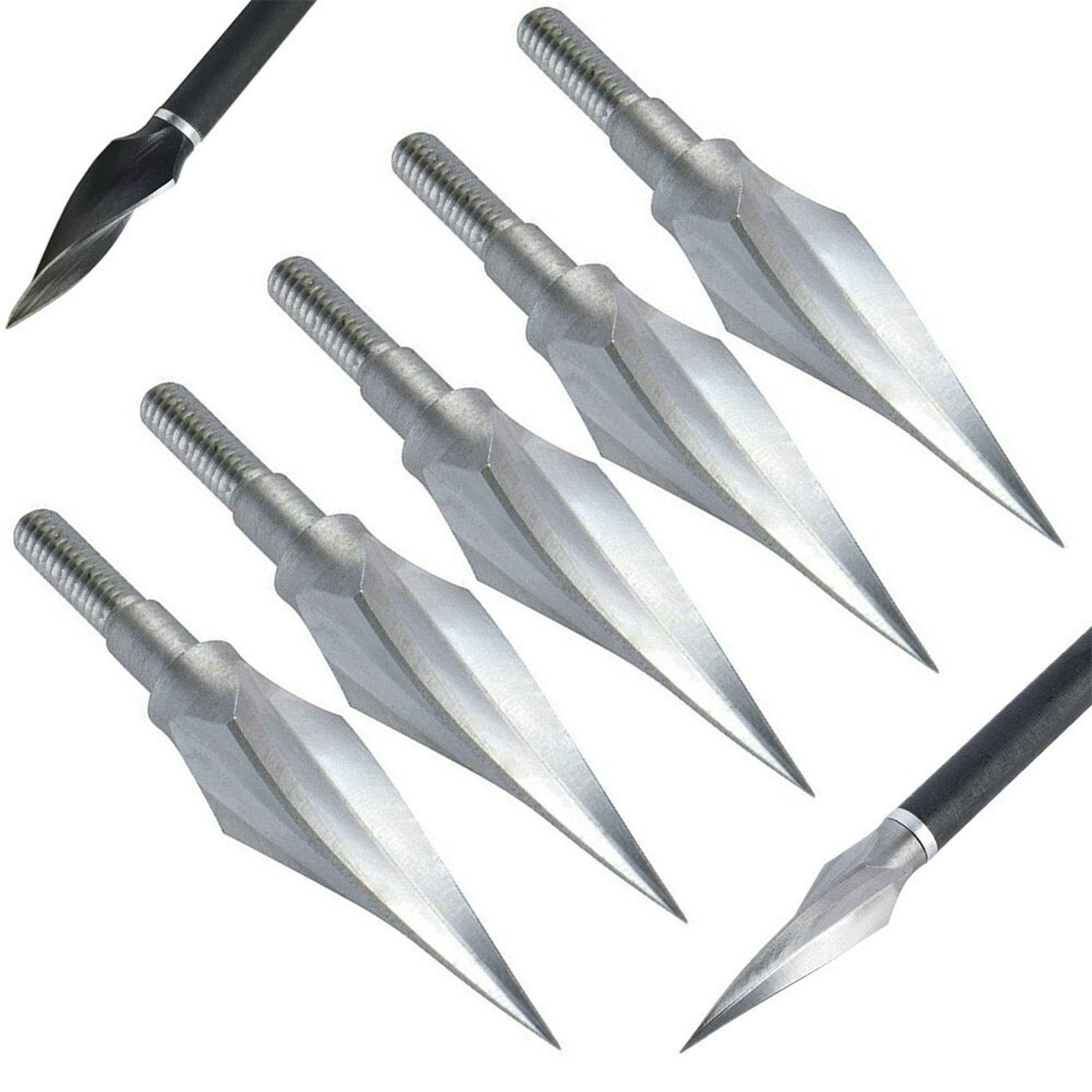 12X Hunting Broadheads Arrowheads 150gr Screw Point Archery Hunting 