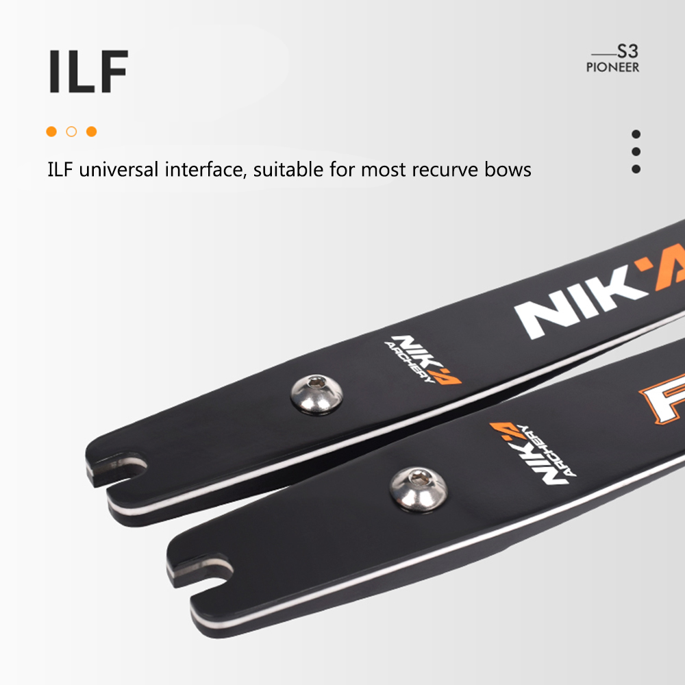 NIKA S3 ILF Recurve Limbs 100% Carbon 66" 68" 70" @25H