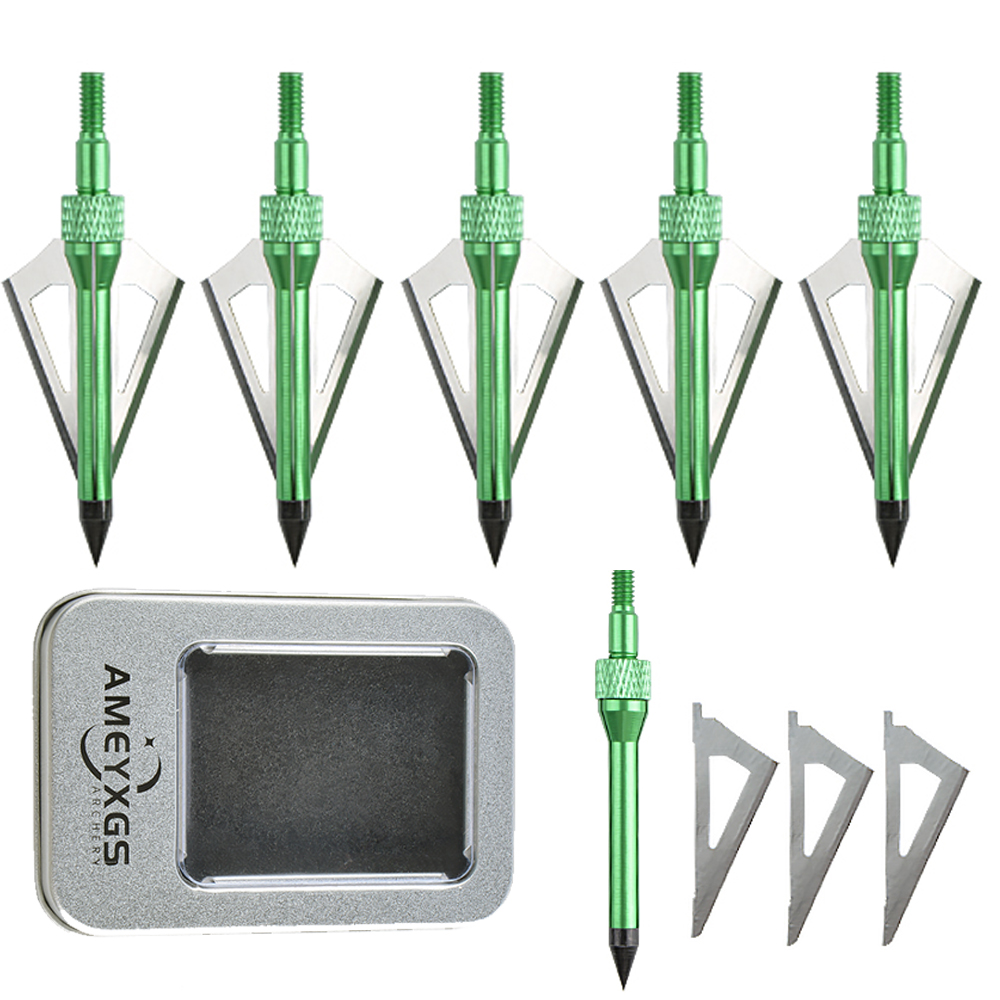 AMEYXGS Tin Arrow Case with Foam, Silver, for 6 Arrowheads, 91.3x63.4mm